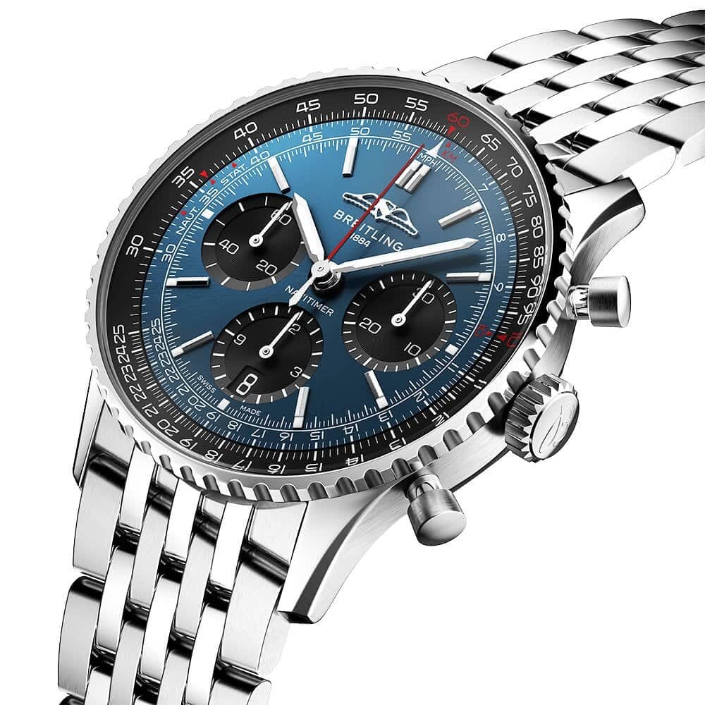 Navitimer 41mm Blue/Black Dial Automatic Chronograph Watch - Image 2