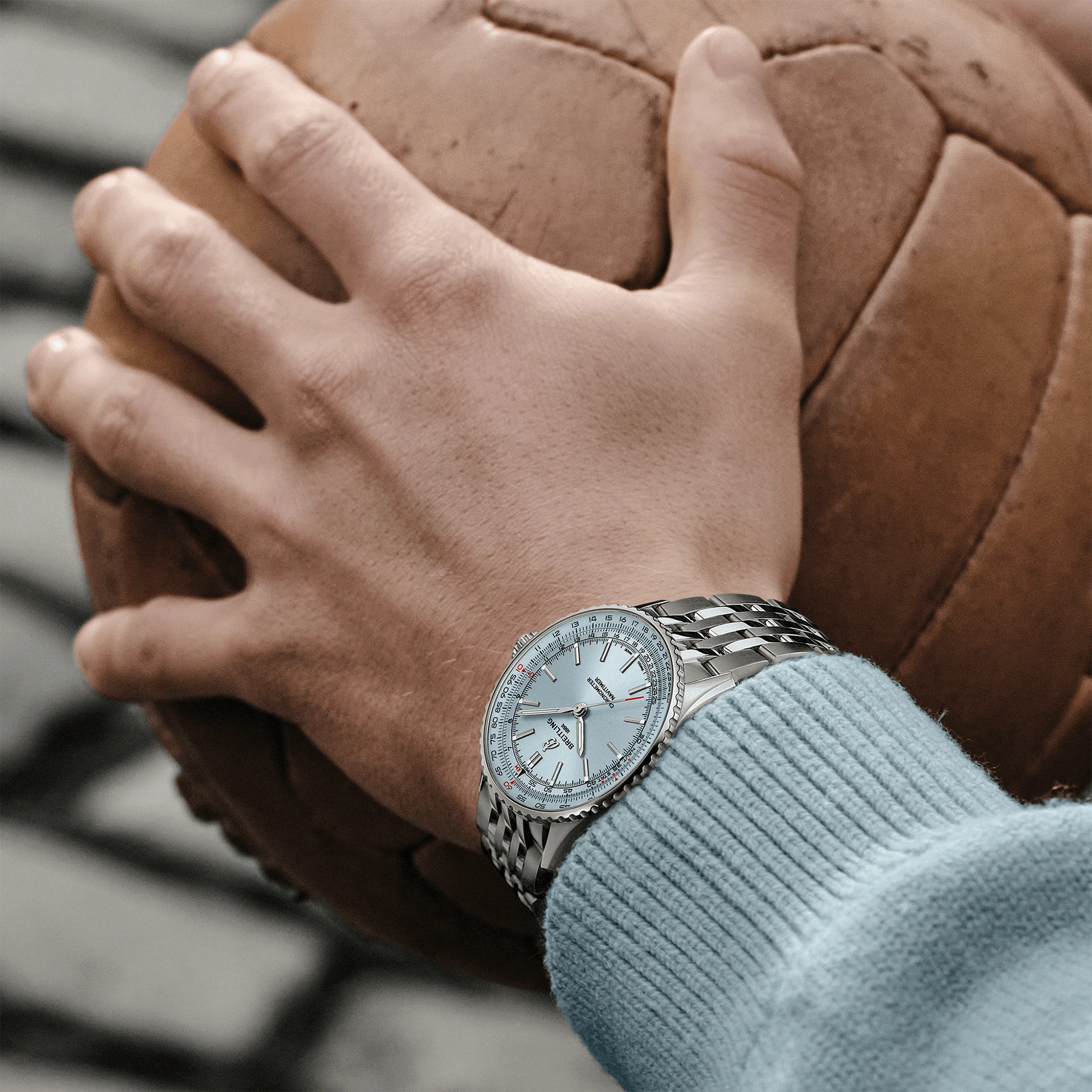 Navitimer 41mm Ice Blue Dial Mens Automatic Bracelet Watch - Image 2