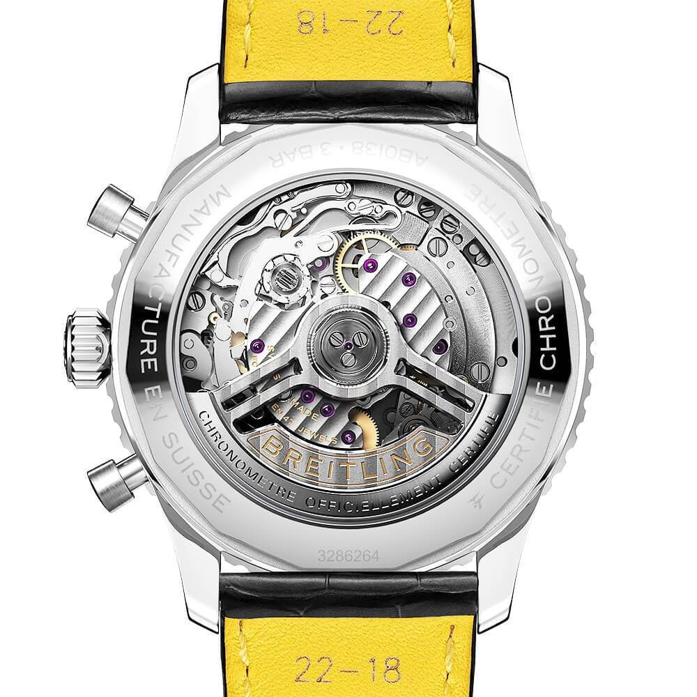 Navitimer 43mm Silver/Black Dial Men's Chronograph Watch - Image 4