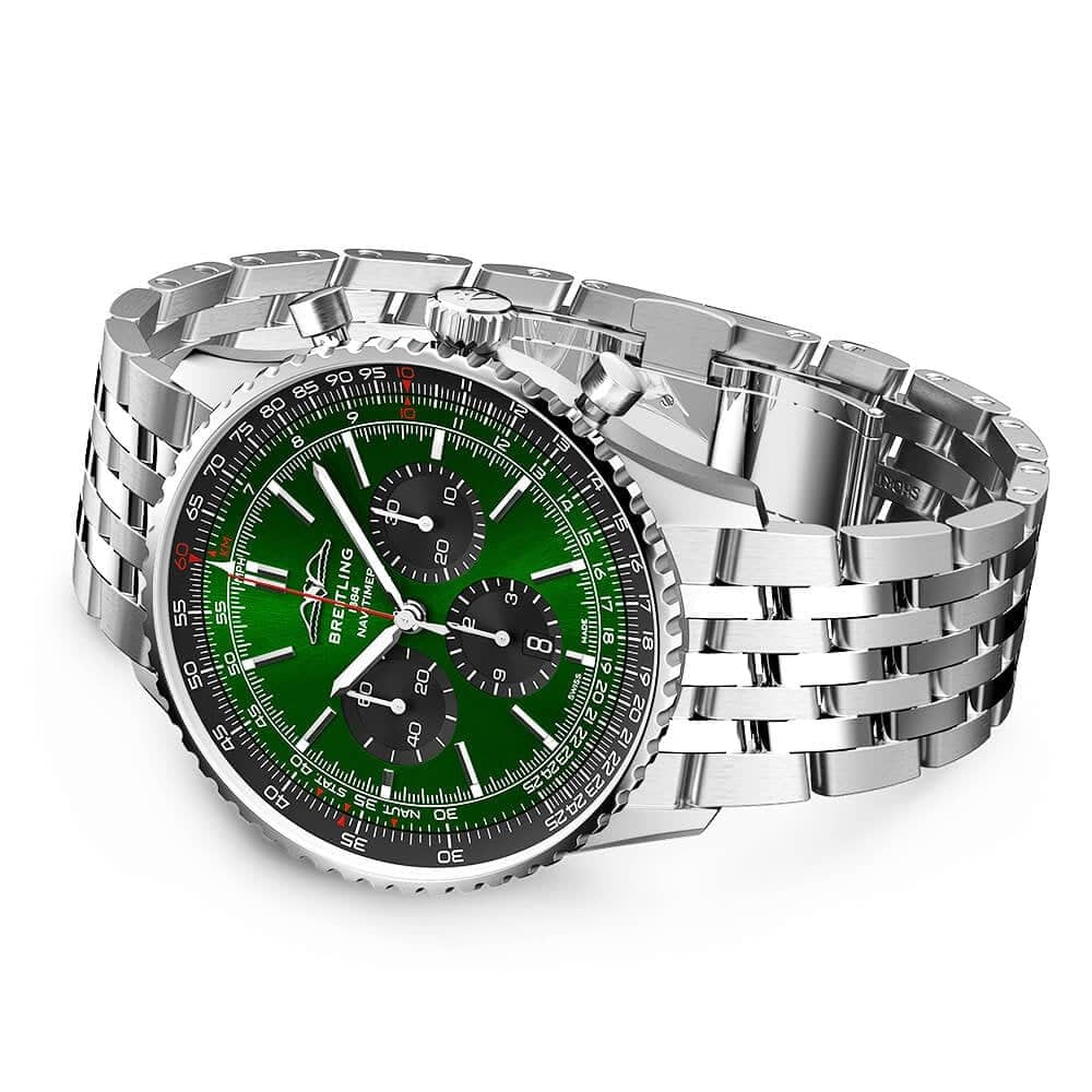 Navitimer 46mm Green/Black Dial Men's Automatic Chronograph Watch - Image 3