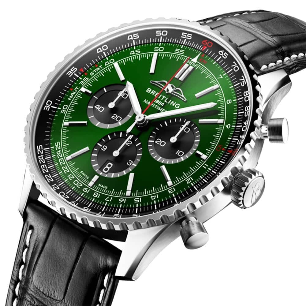 Navitimer 46mm Green/Black Dial Men's Chronograph Watch - Image 2