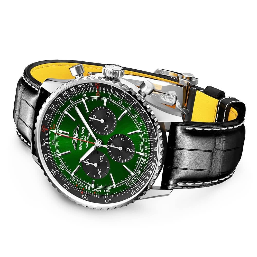 Navitimer 46mm Green/Black Dial Men's Chronograph Watch - Image 3