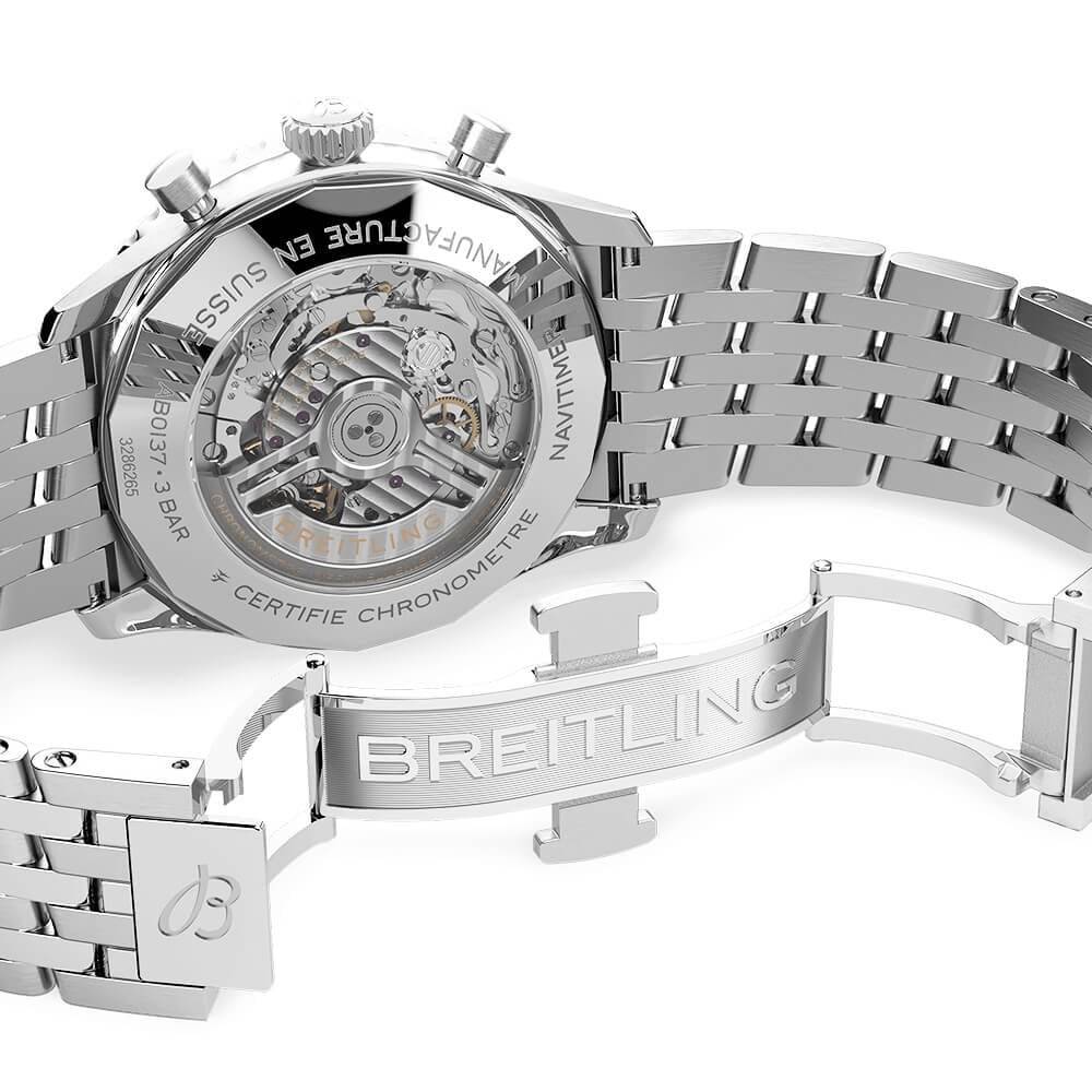 Navitimer 46mm Black/Silver Dial Men's Automatic Chronograph Watch - Image 3