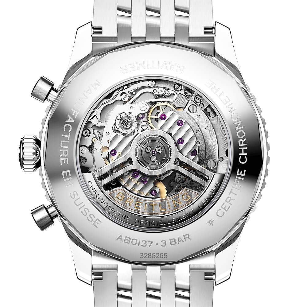Navitimer 46mm Black/Silver Dial Men's Automatic Chronograph Watch - Image 5
