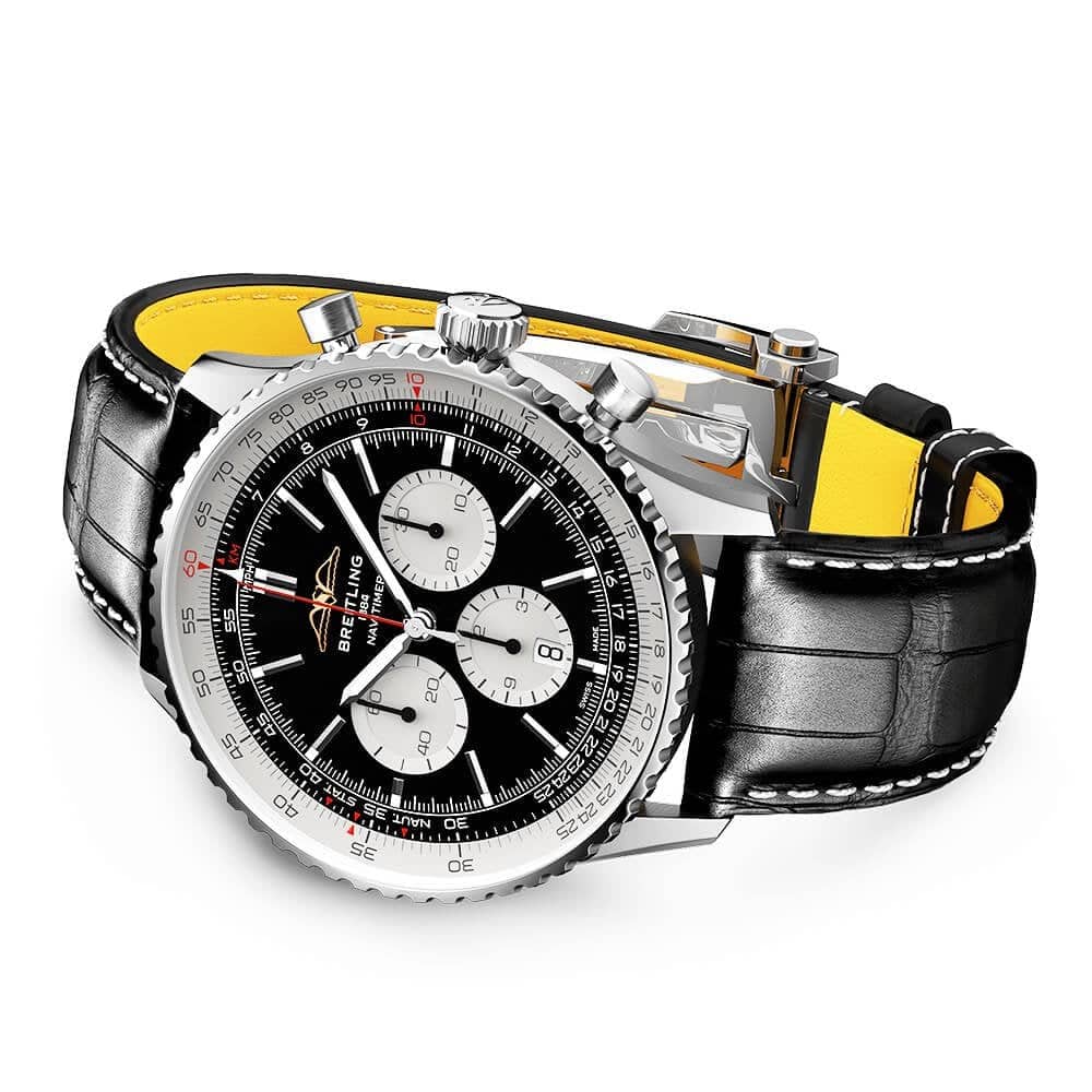 Navitimer 46mm Black/Silver Dial Men's Chronograph Watch - Image 3