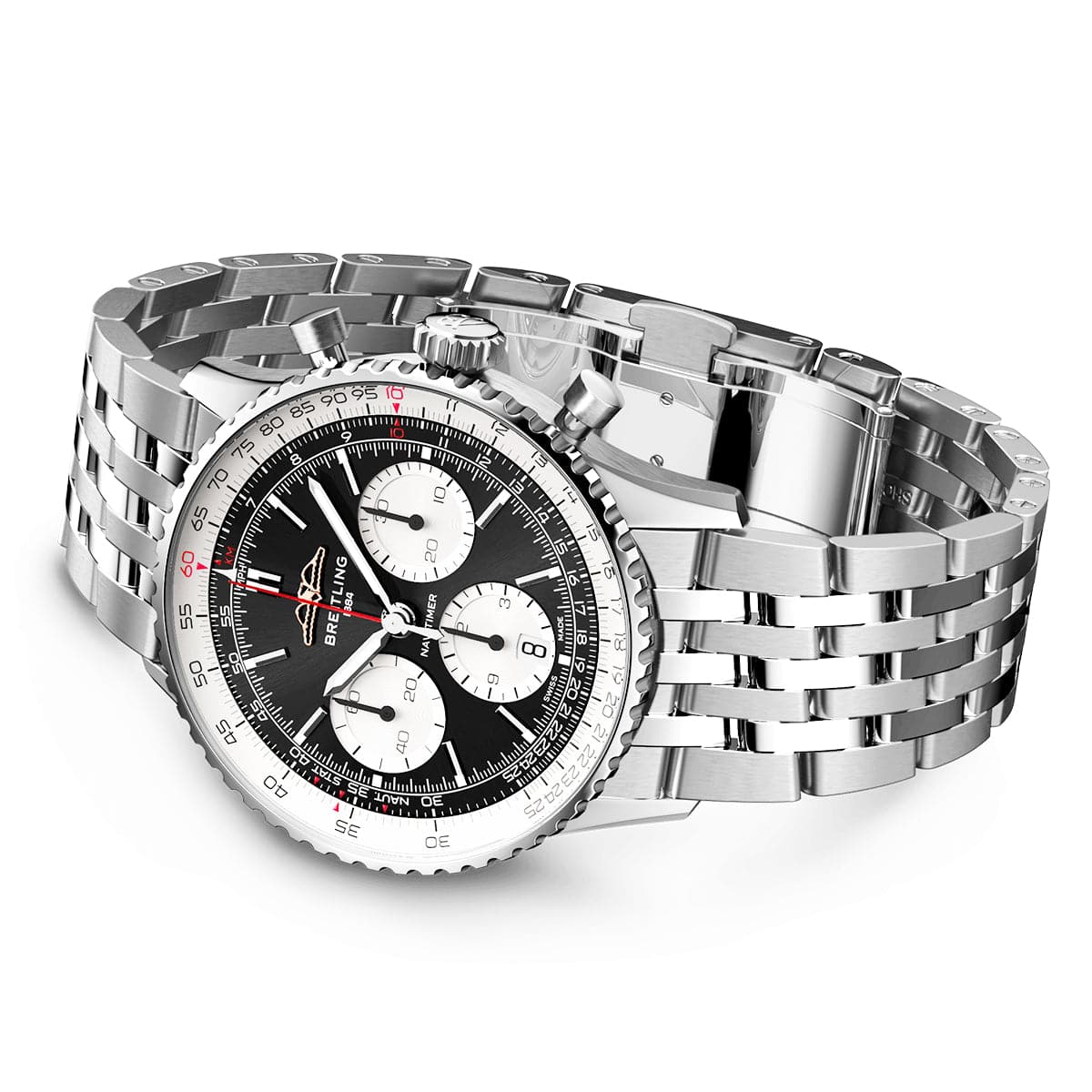 Navitimer 41mm Black Dial Men's Automatic Chronograph Watch - Image 3