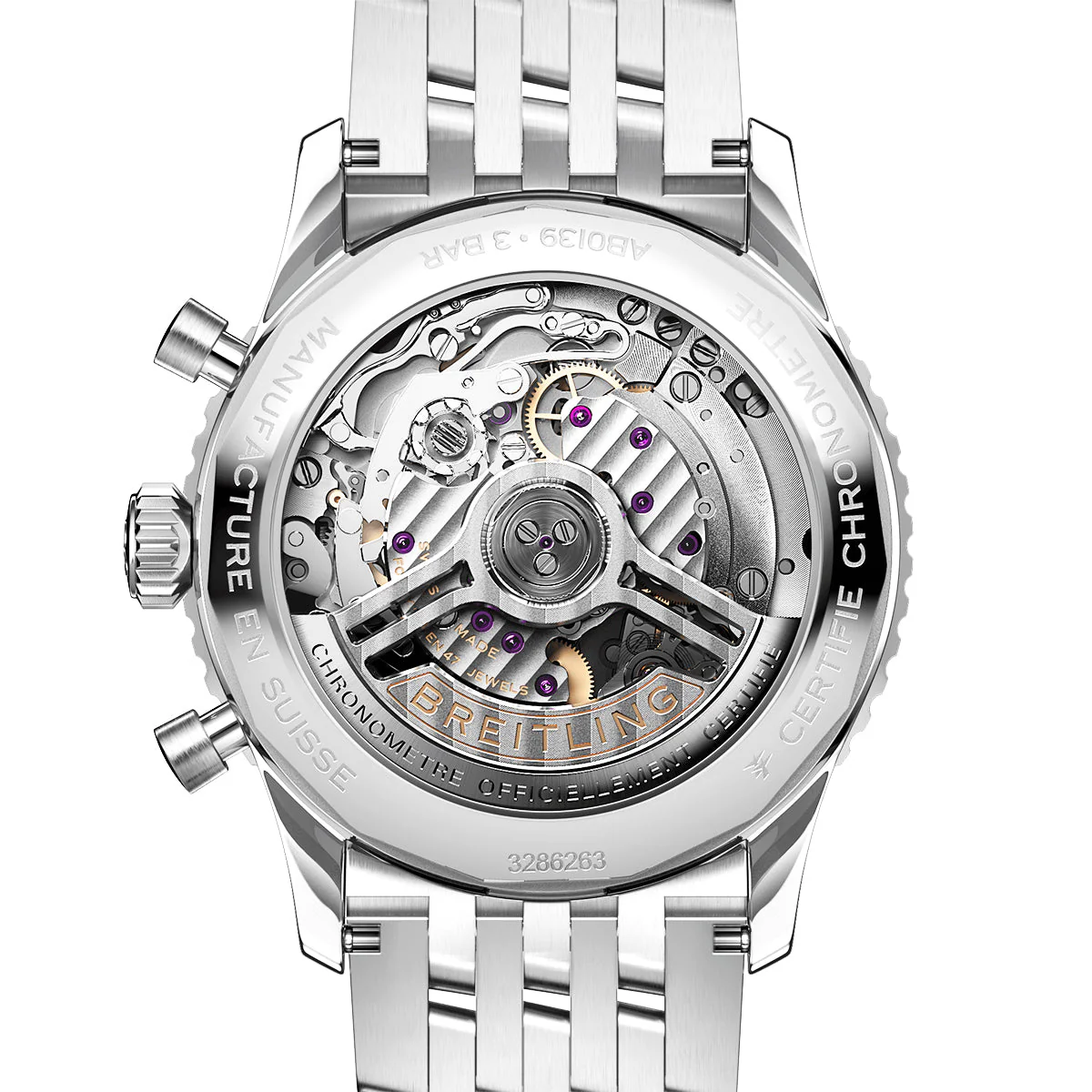 Navitimer 41mm Black Dial Men's Automatic Chronograph Watch - Image 4