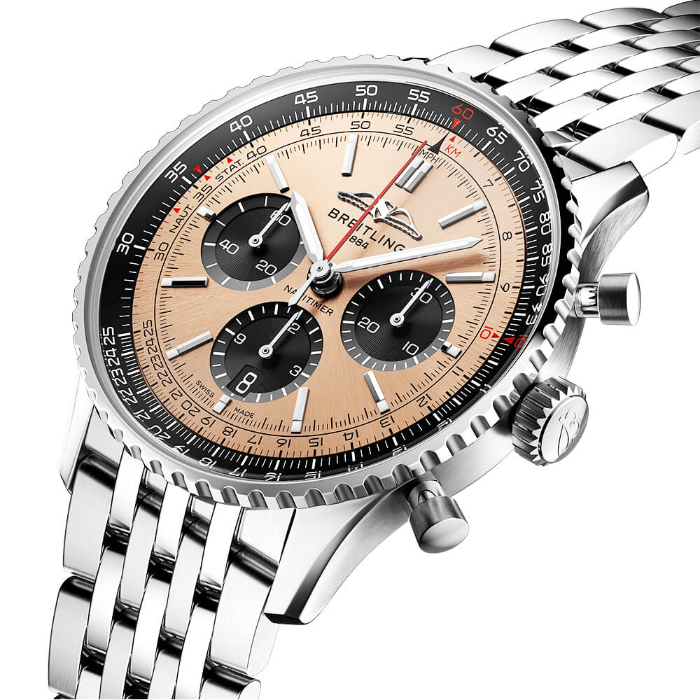 Navitimer 43mm Copper/Black Dial Chronograph Bracelet Watch - Image 2