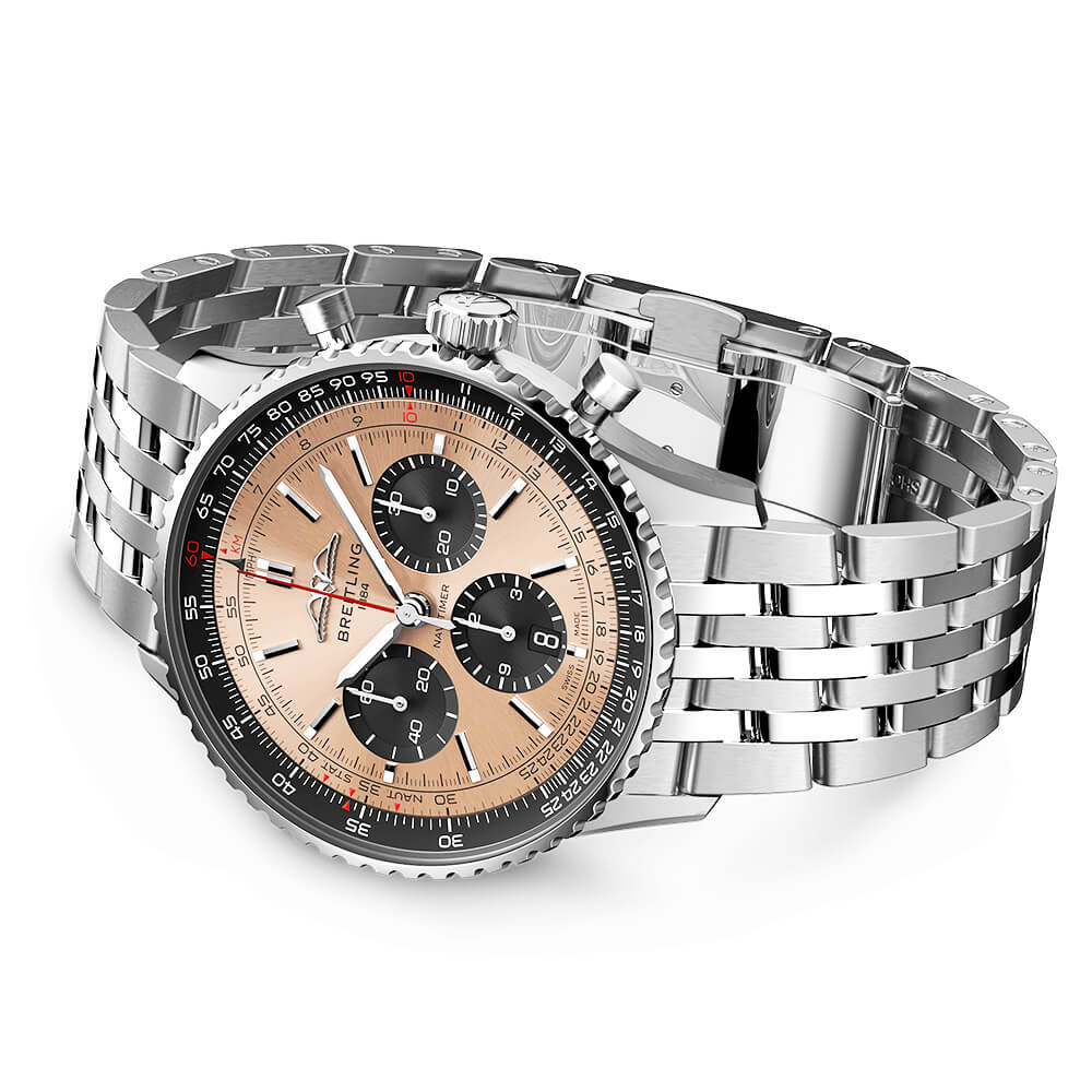 Navitimer 43mm Copper/Black Dial Chronograph Bracelet Watch - Image 3
