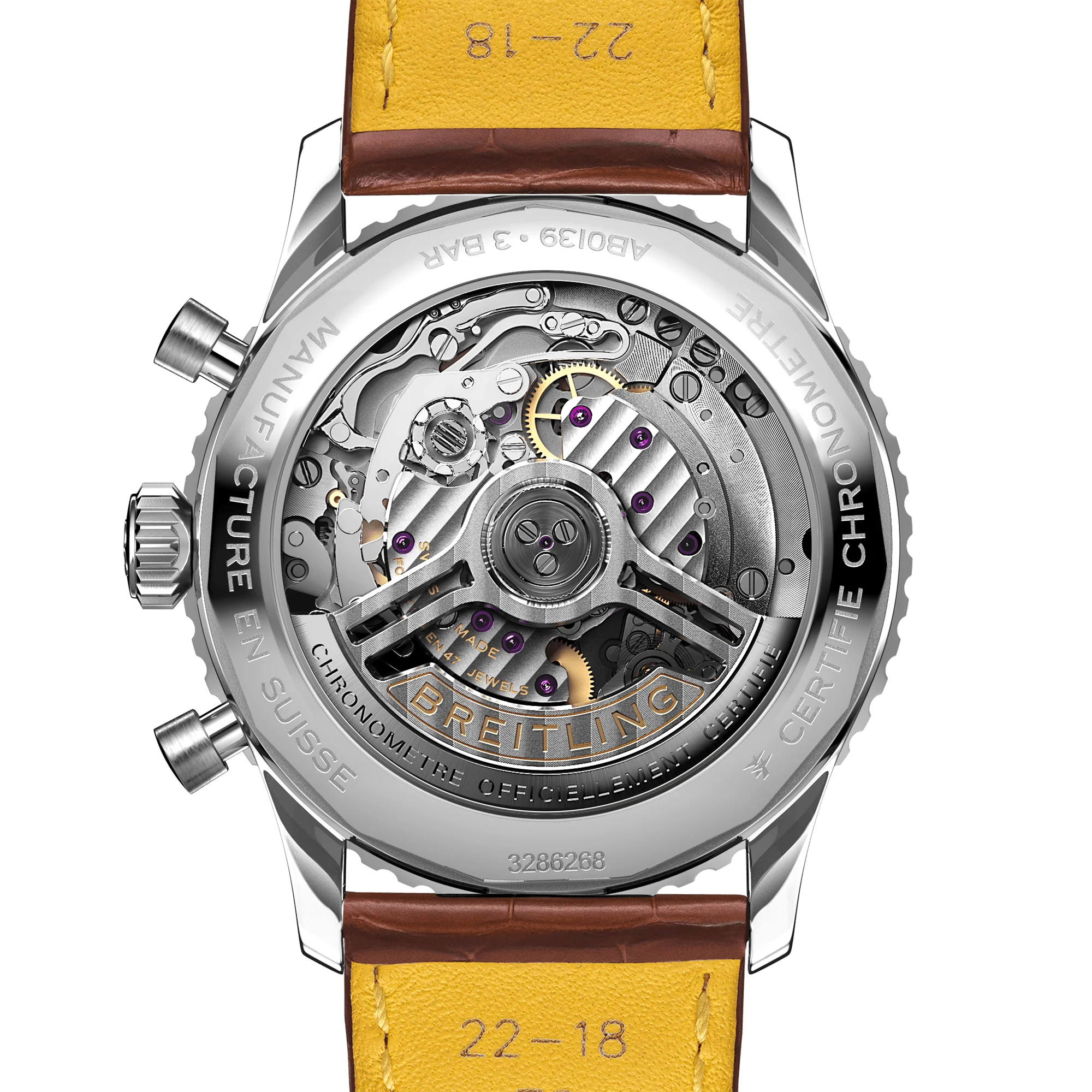 Navitimer 41mm Green Dial Men's Chronograph Strap Watch - Image 3