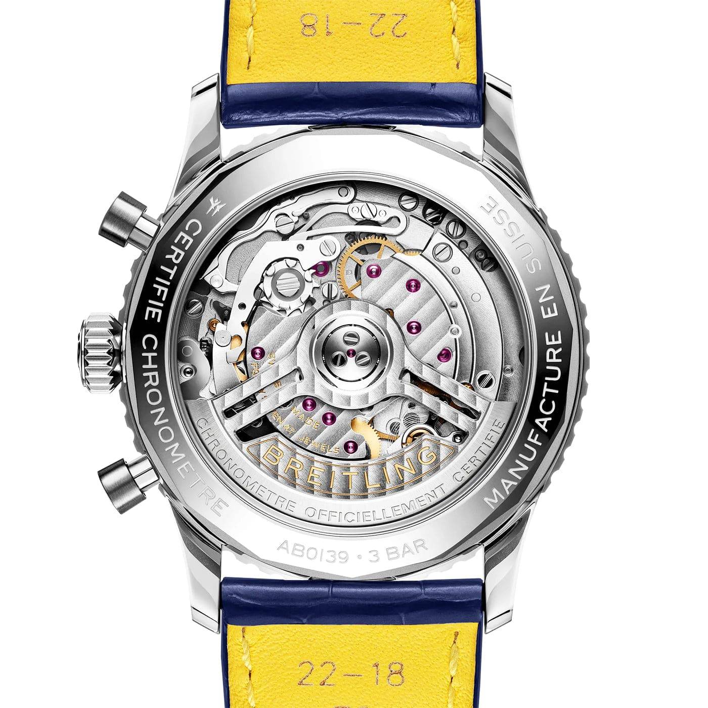 Navitimer 41mm White/Blue Dial Men's Chronograph Strap Watch - Image 3