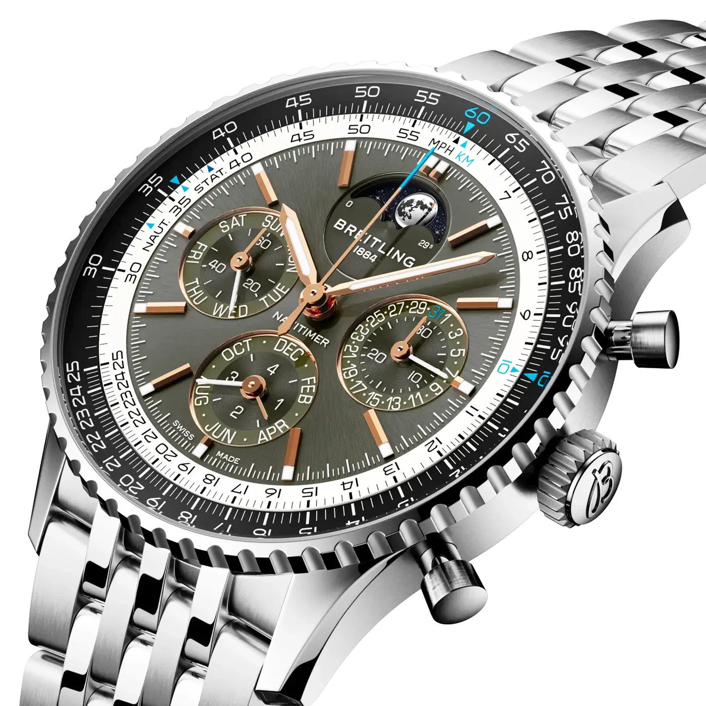 Navitimer B19 Perpetual Calendar 43mm Anthracite Dial Watch - Image 2