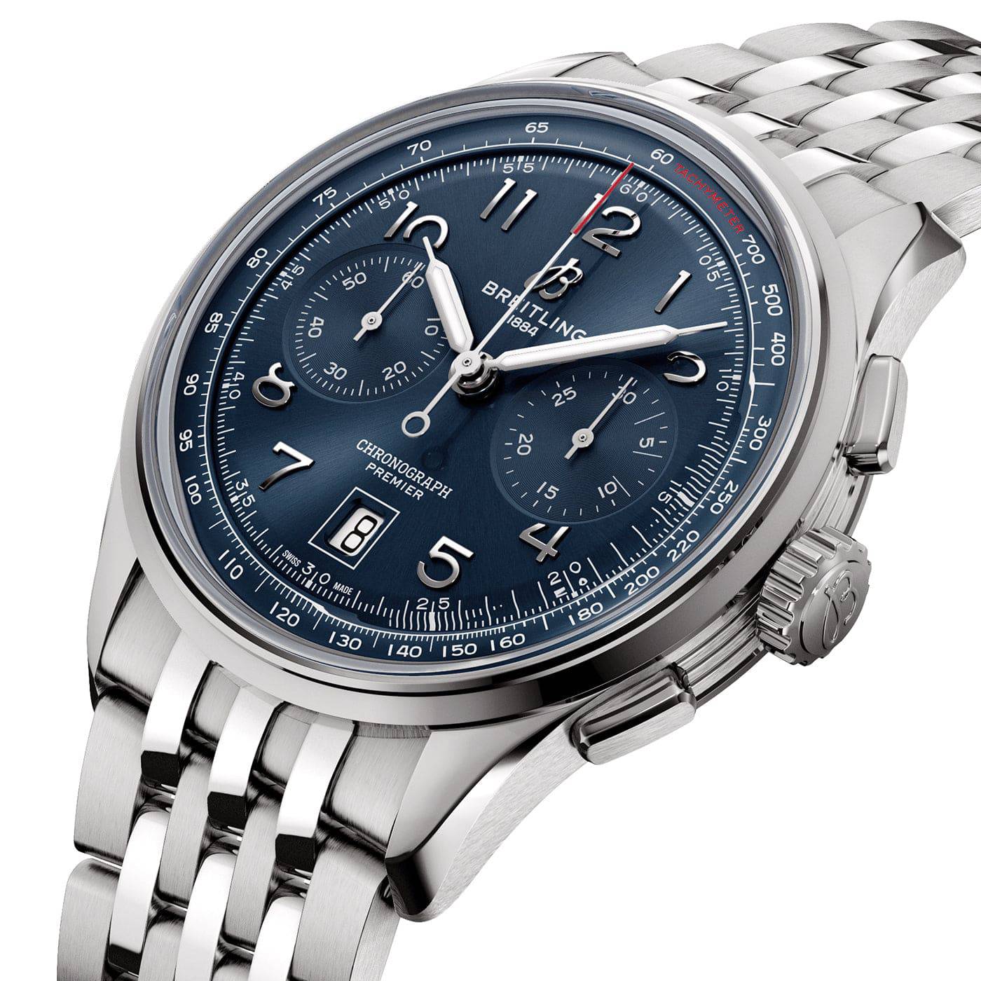Premier B01 42mm Blue Sunray Dial Automatic Chronograph Watch - Image 2