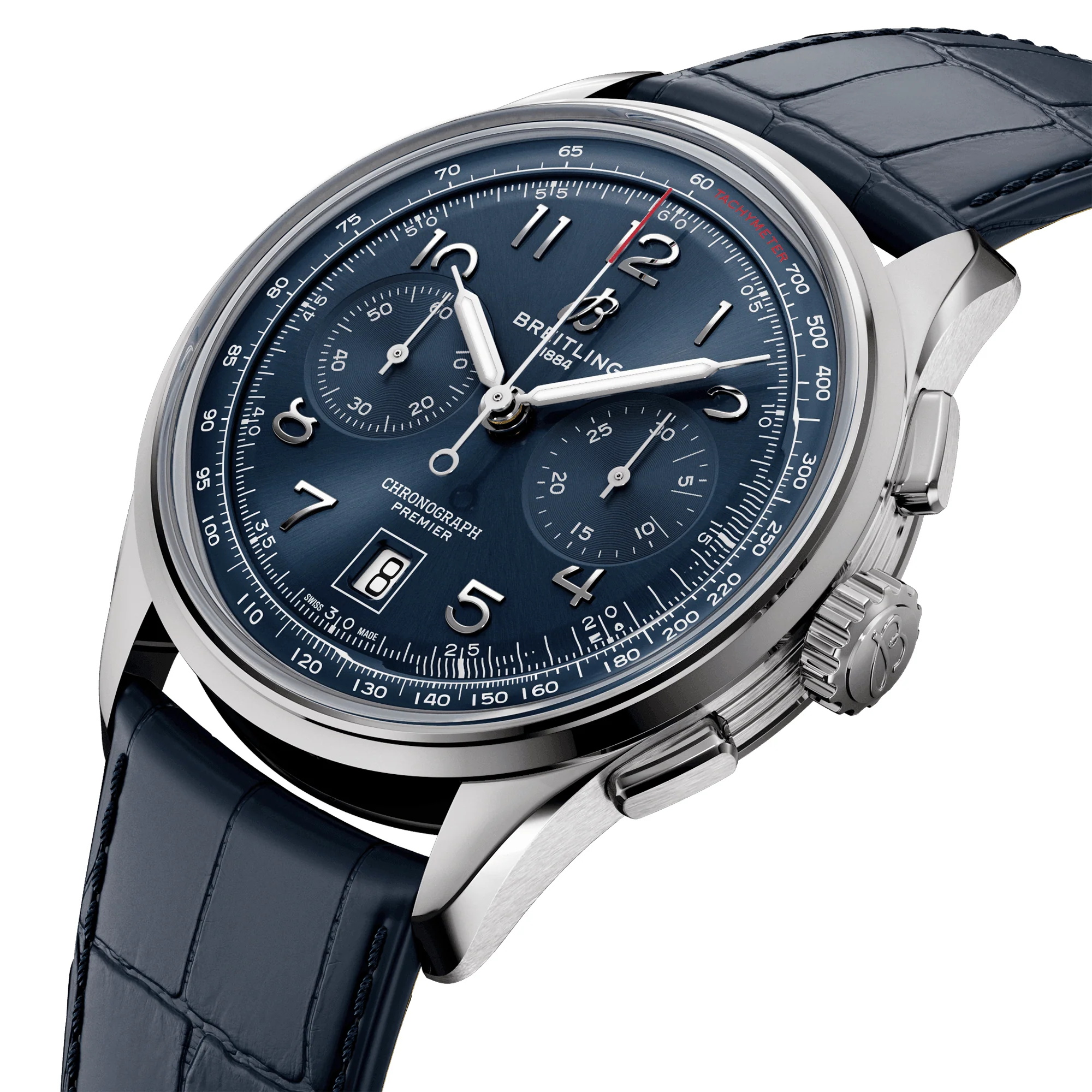Premier B01 42mm Blue Dial Automatic Chronograph Strap Watch - Image 2