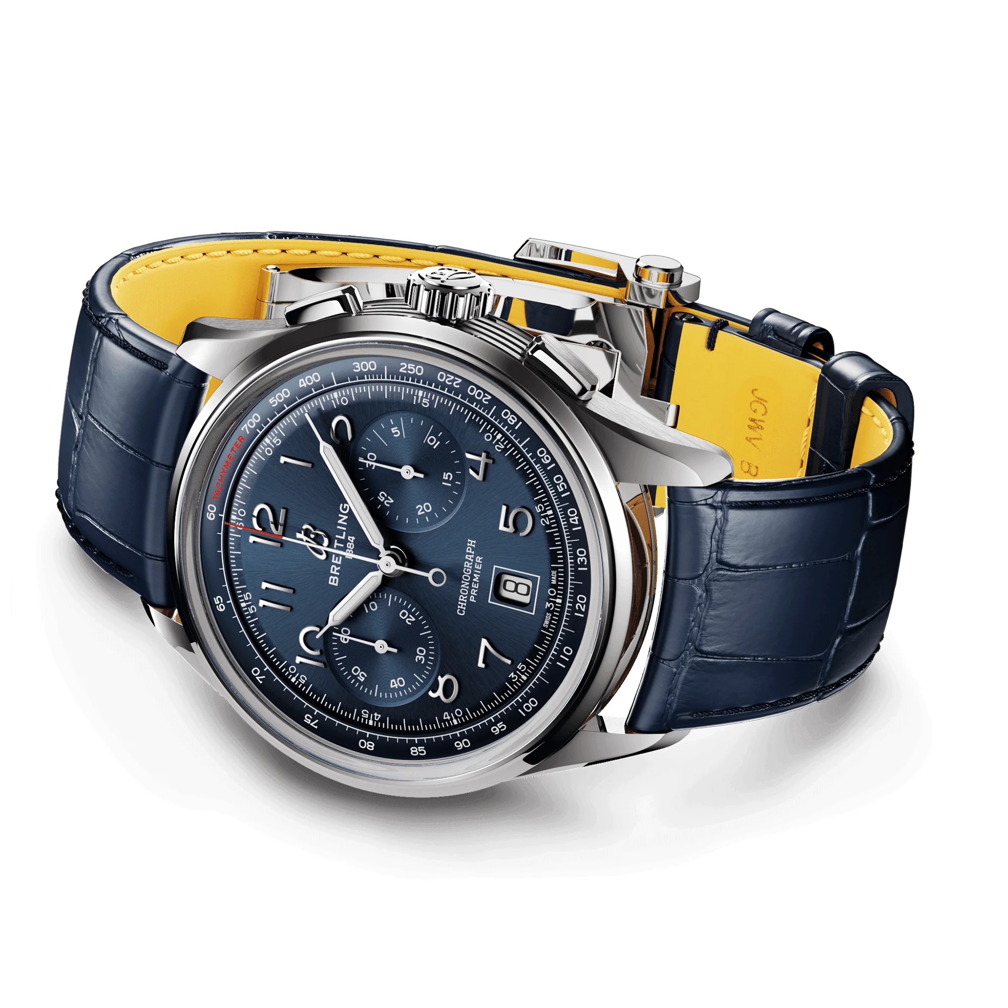 Premier B01 42mm Blue Dial Automatic Chronograph Strap Watch - Image 3
