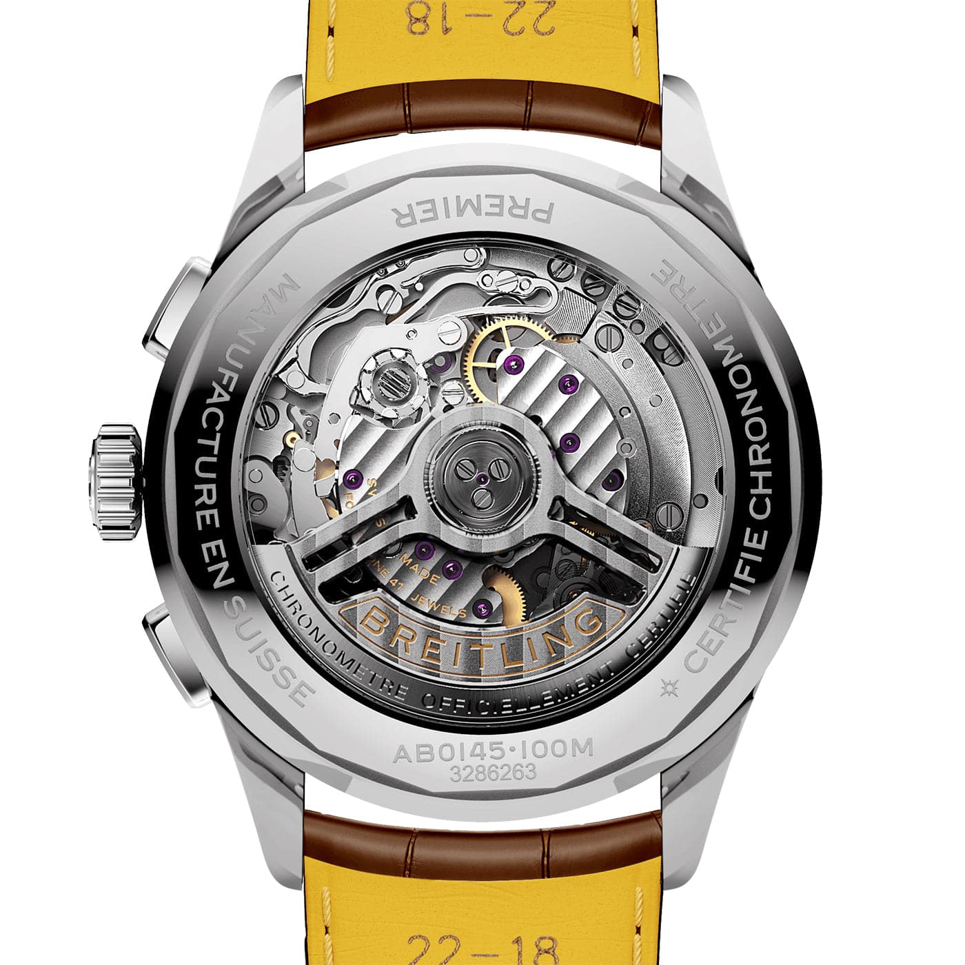 Premier B01 42mm Silver Dial Automatic Chronograph Strap Watch - Image 3
