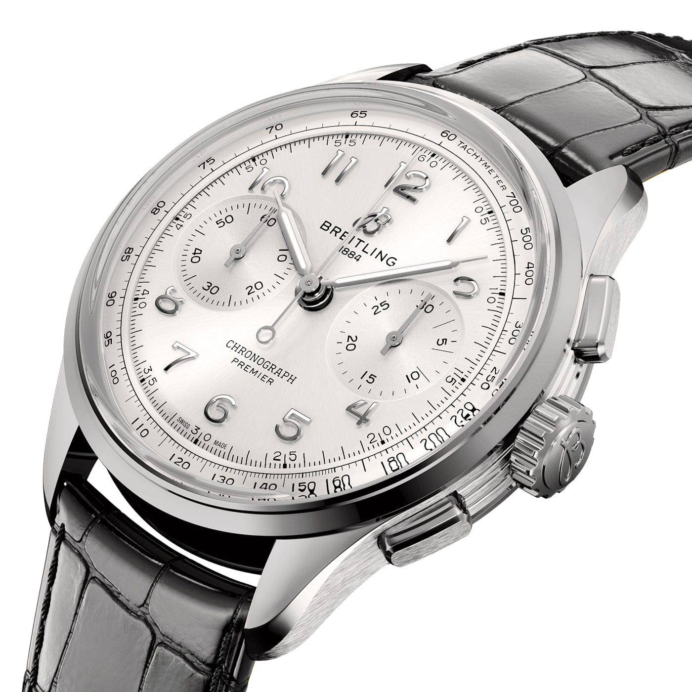 Premier B09 40mm Silver Dial Automatic Chronograph Strap Watch - Image 2