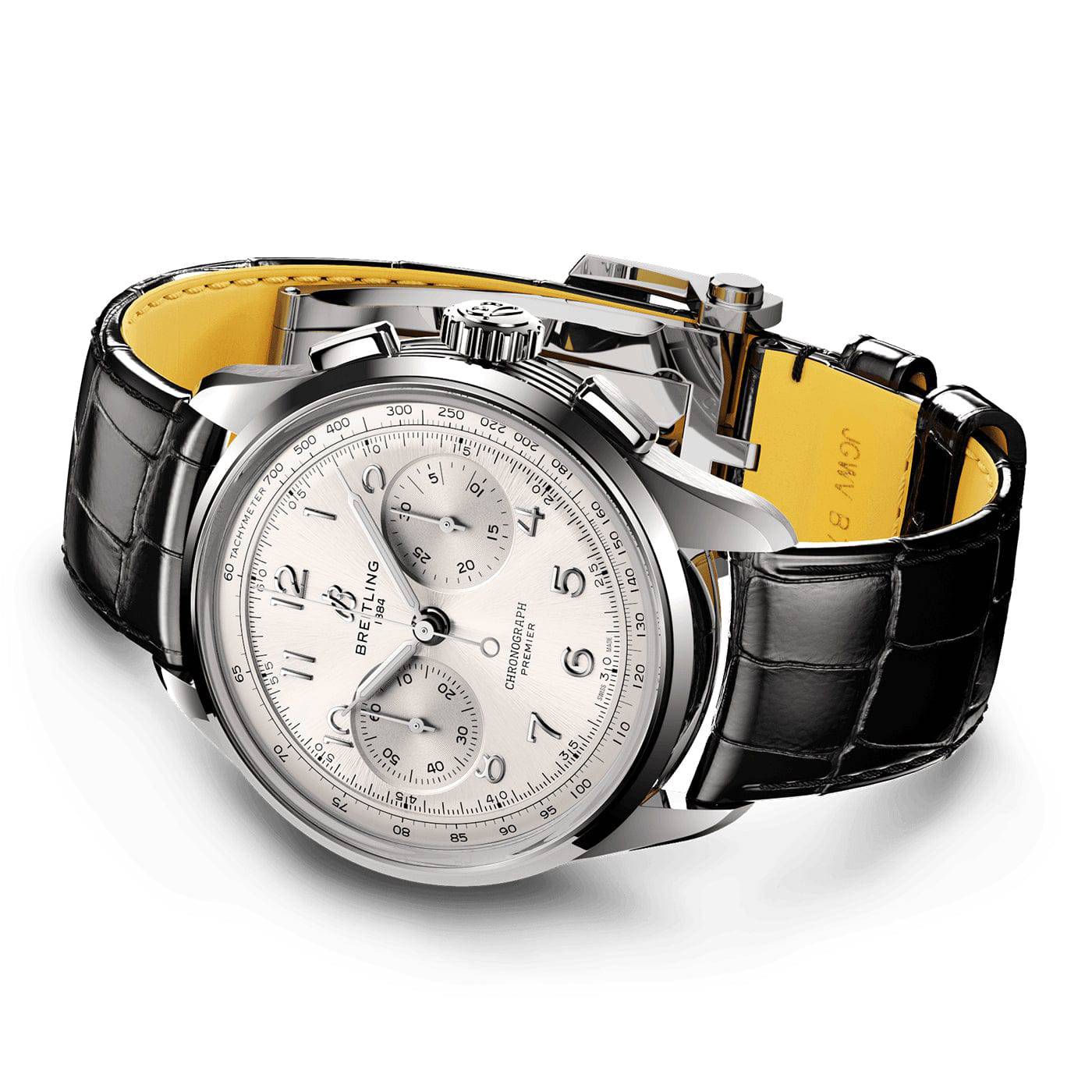Premier B09 40mm Silver Dial Automatic Chronograph Strap Watch - Image 3