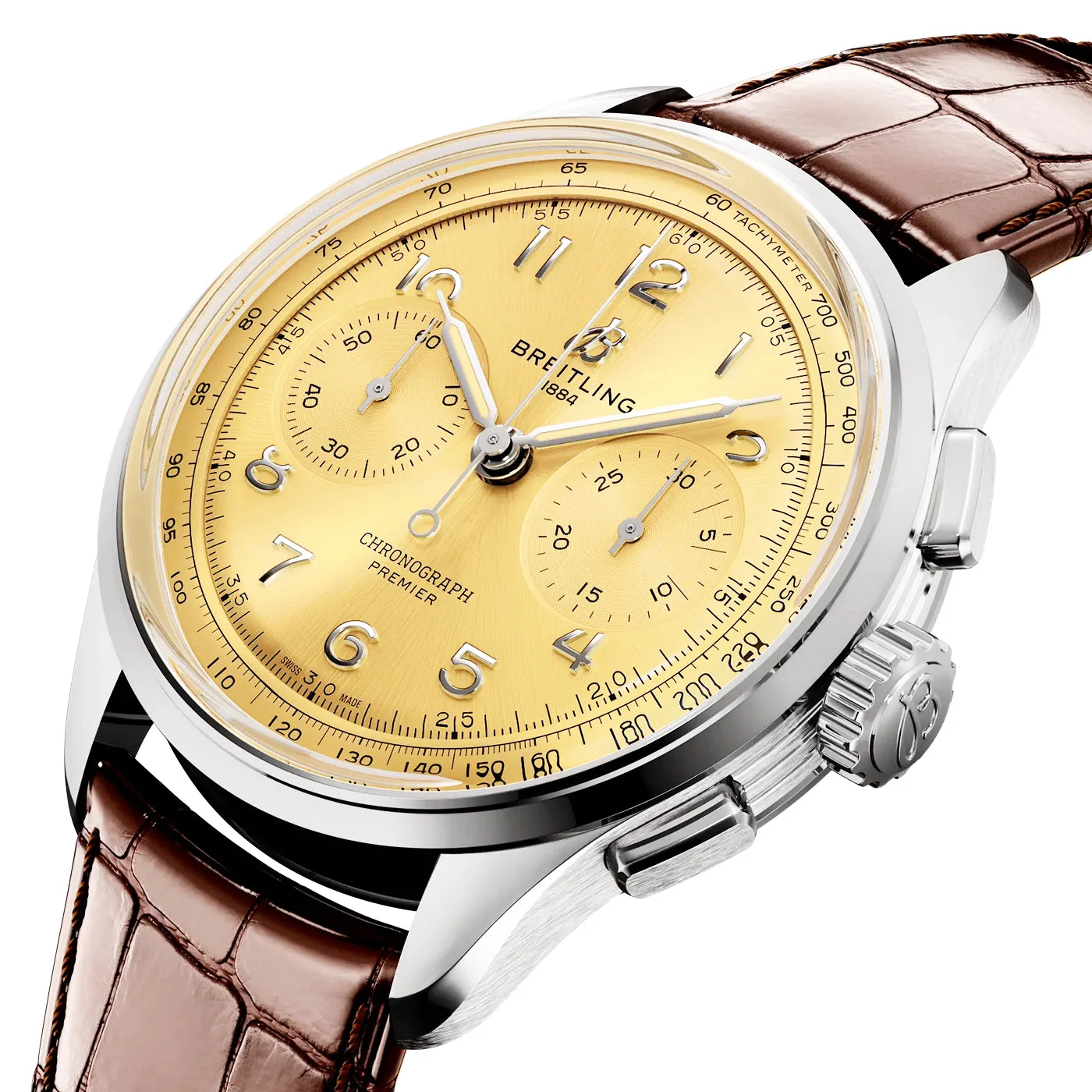 Premier B09 42mm Golden Dial Men's Automatic Chronograph Watch - Image 4
