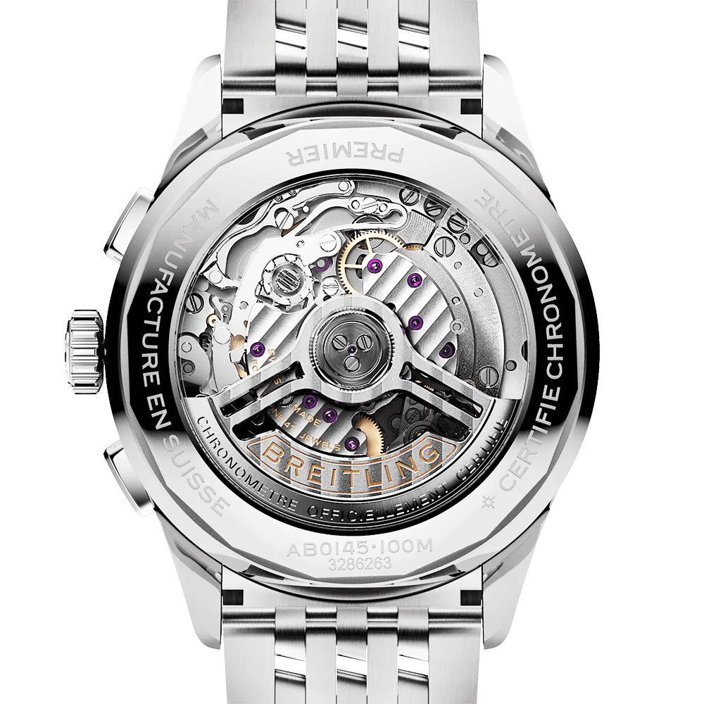 Premier B01 42mm Black Sunray Dial Automatic Chronograph Watch - Image 4