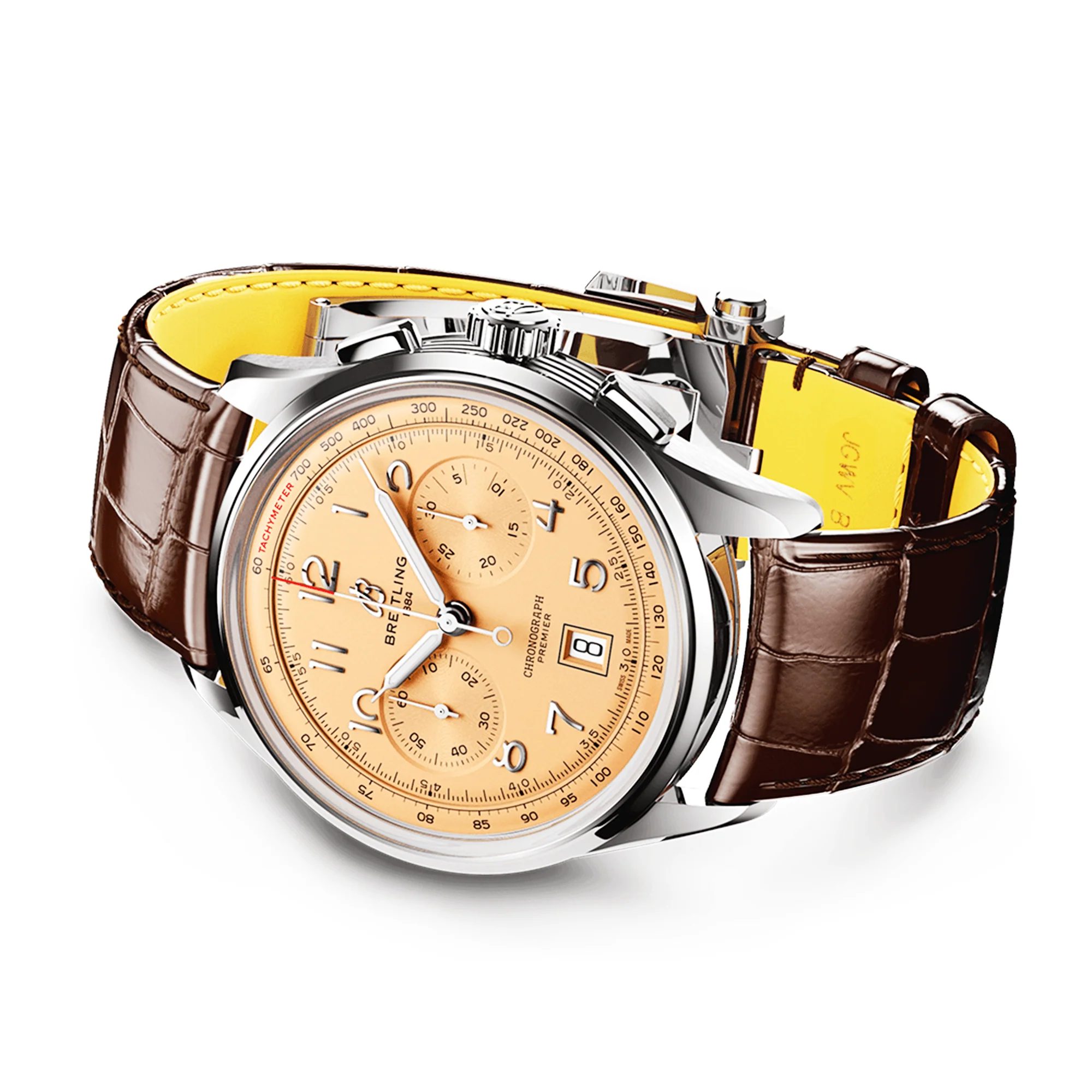 Premier B01 42mm Copper Dial Men's Automatic Chronograph Strap Watch - Image 3