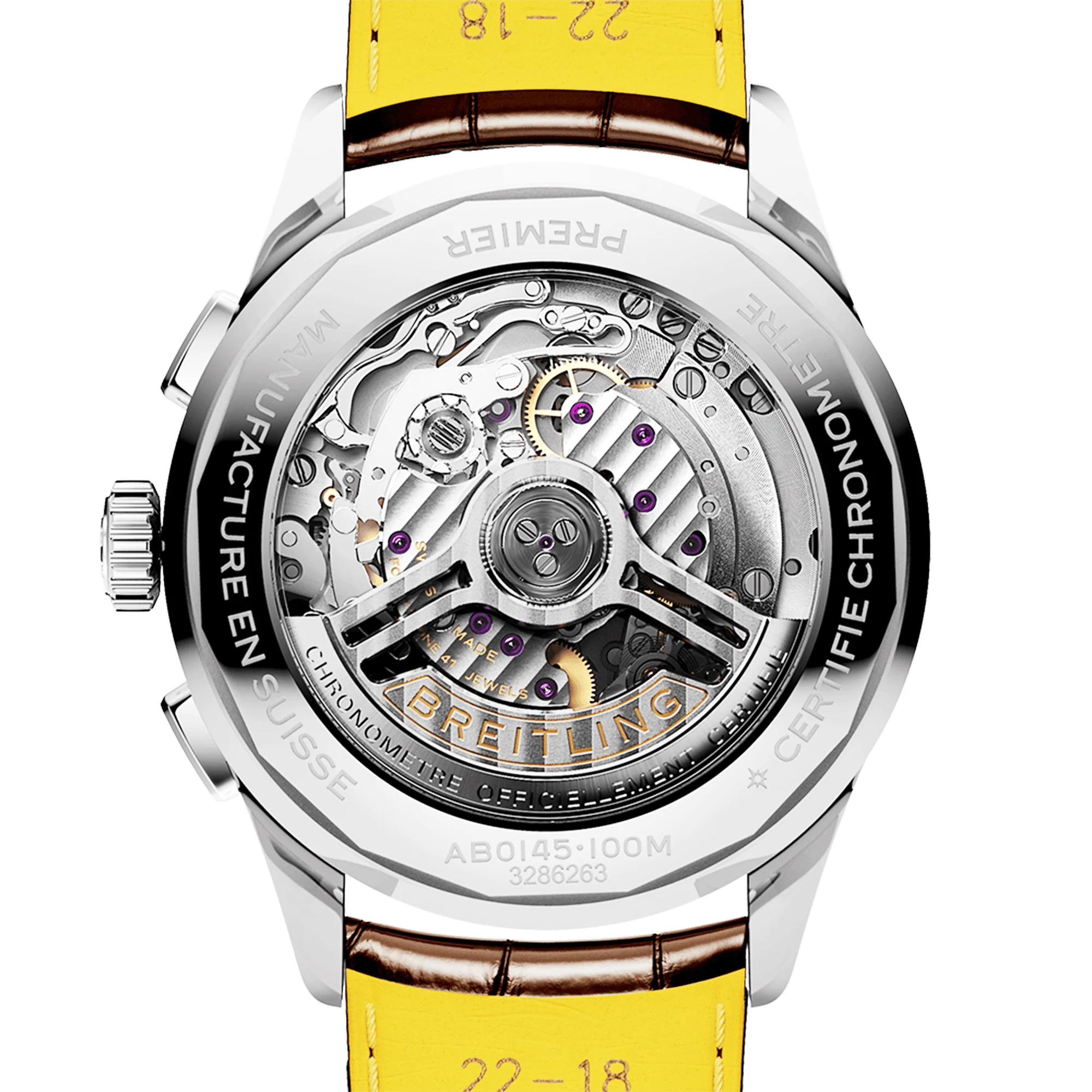 Premier B01 42mm Copper Dial Men's Automatic Chronograph Strap Watch - Image 4