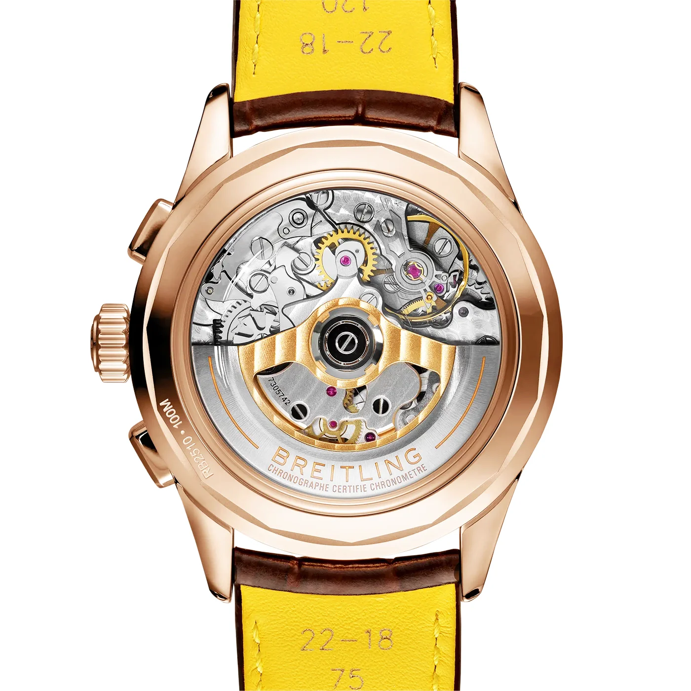 Premier B25 Datora 42mm 18ct Rose Gold Automatic Strap Watch - Image 4