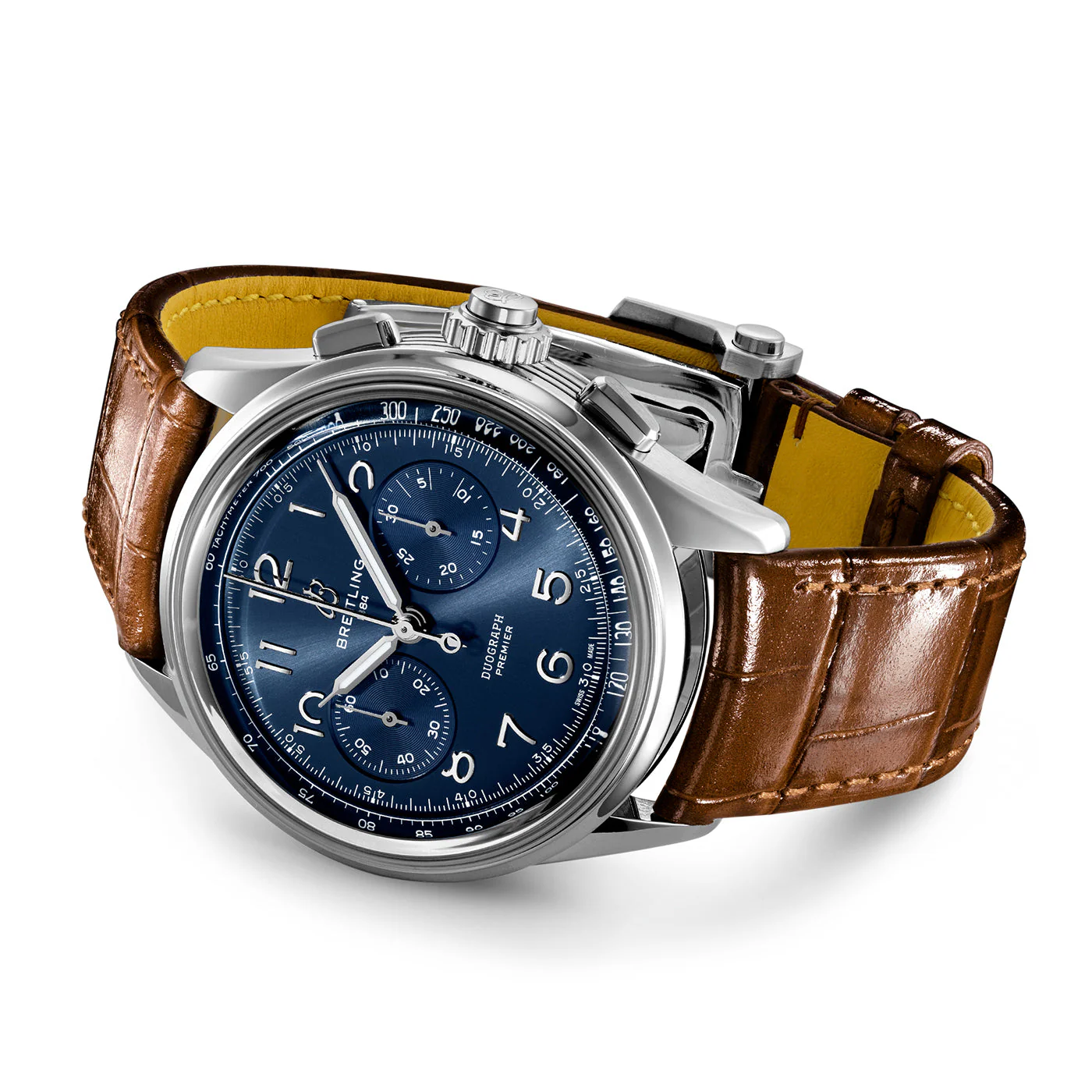 Premier Duograph 42mm Blue Sunray Dial Automatic Strap Watch - Image 4