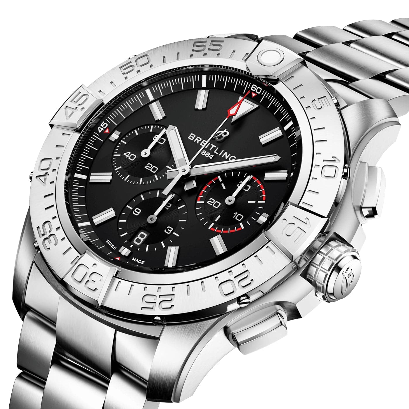 Super Avenger Chronograph 46mm Titanium Black Dial Bracelet Watch - Image 2