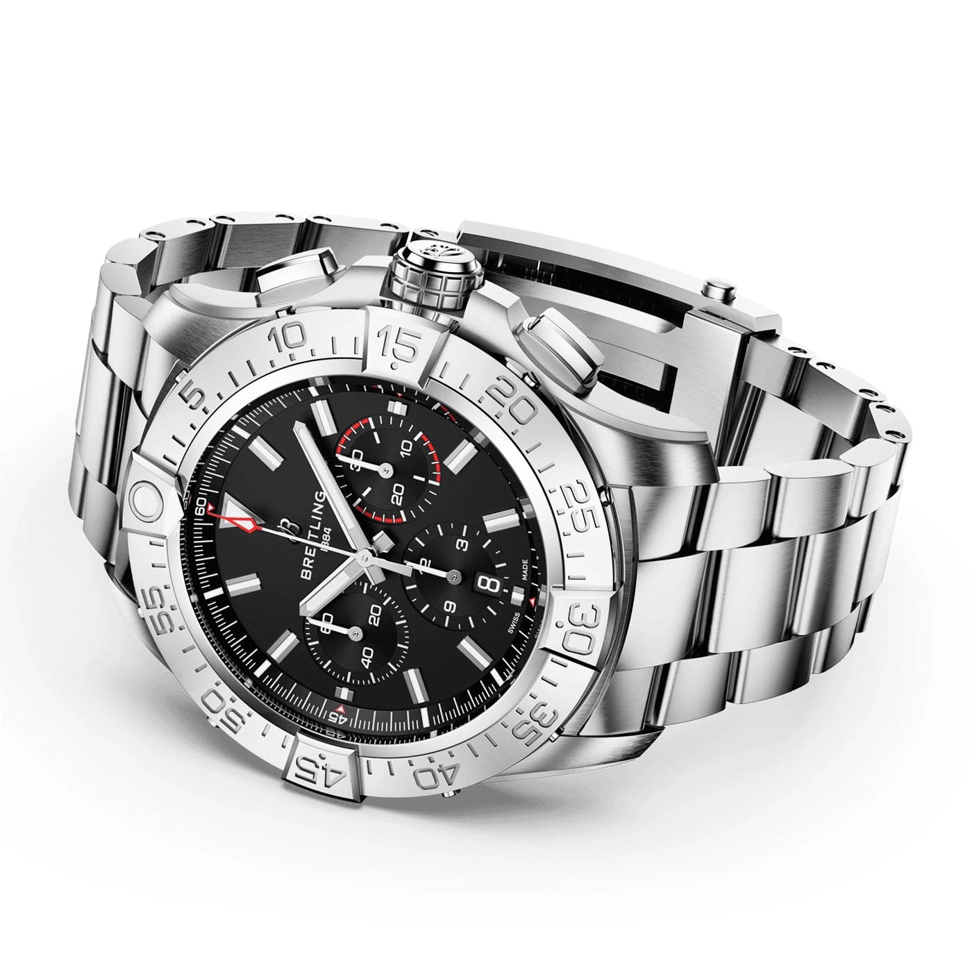 Super Avenger Chronograph 46mm Titanium Black Dial Bracelet Watch - Image 5