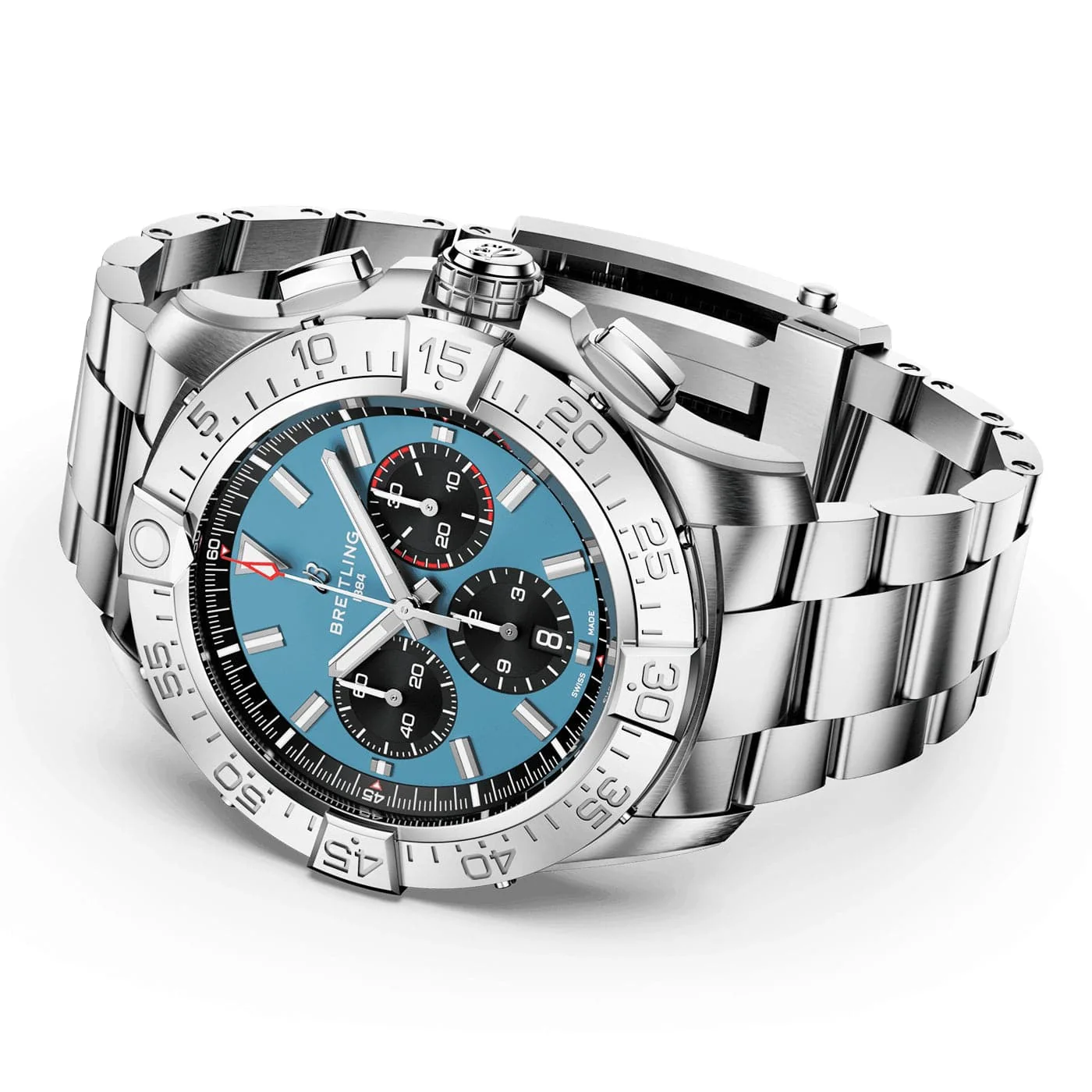 Super Avenger Chronograph 46mm Titanium Blue Dial Bracelet Watch - Image 4