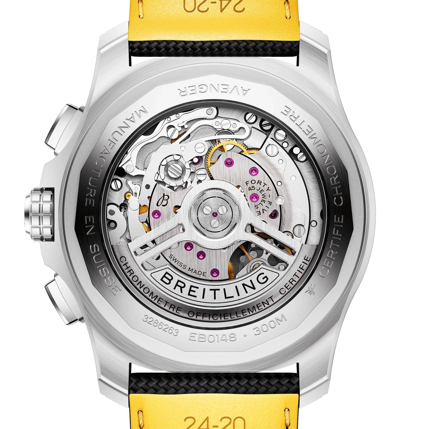 Super Avenger Chronograph 46mm Titanium Black Dial Strap Watch - Image 4