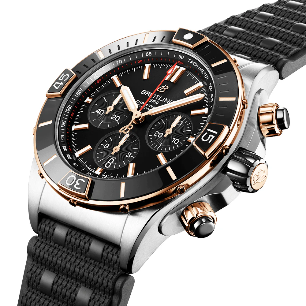 Super Chronomat 44mm Two-Tone Black Dial & Ceramic Bezel Men's Strap Watch - Image 5