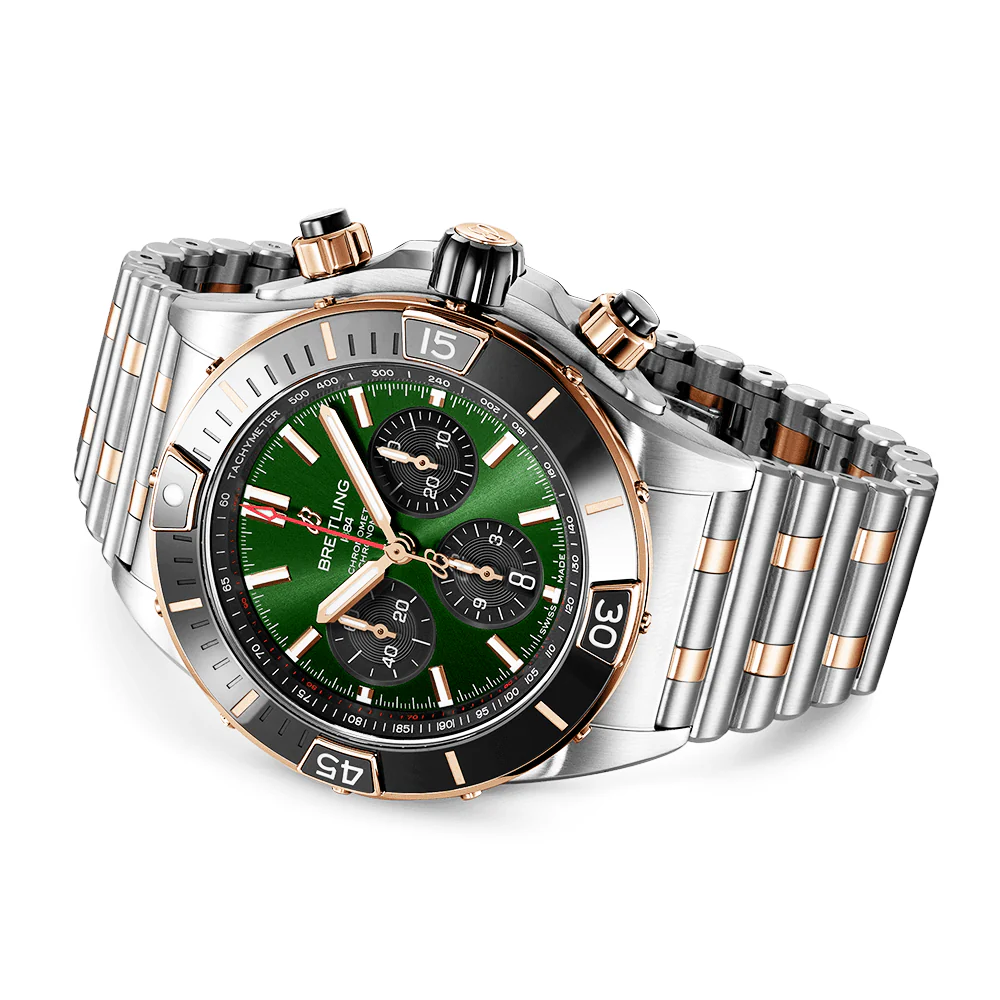 Super Chronomat 44mm Two-Tone Green Dial Men's Automatic Watch - Image 3