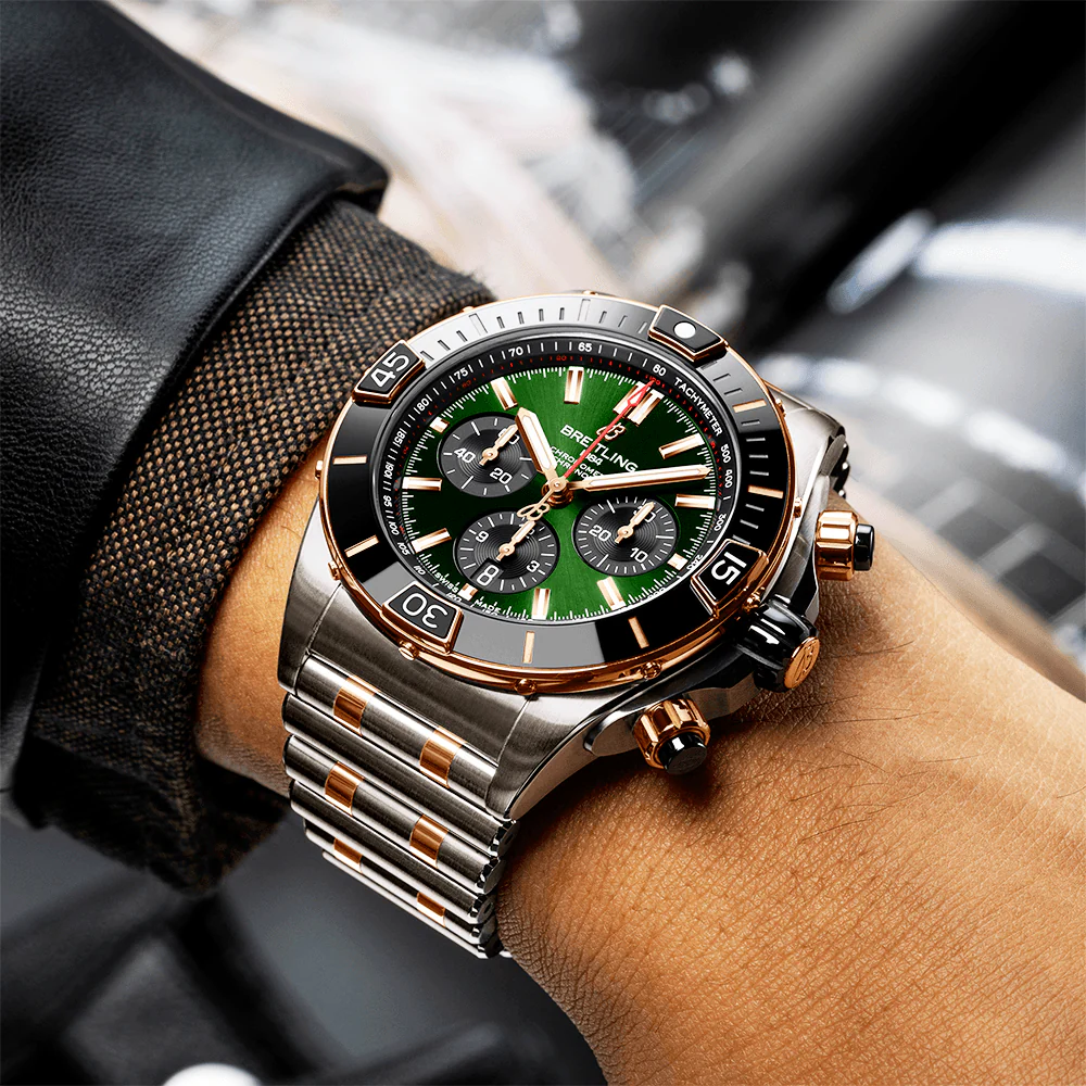 Super Chronomat 44mm Two-Tone Green Dial Men's Automatic Watch - Image 5