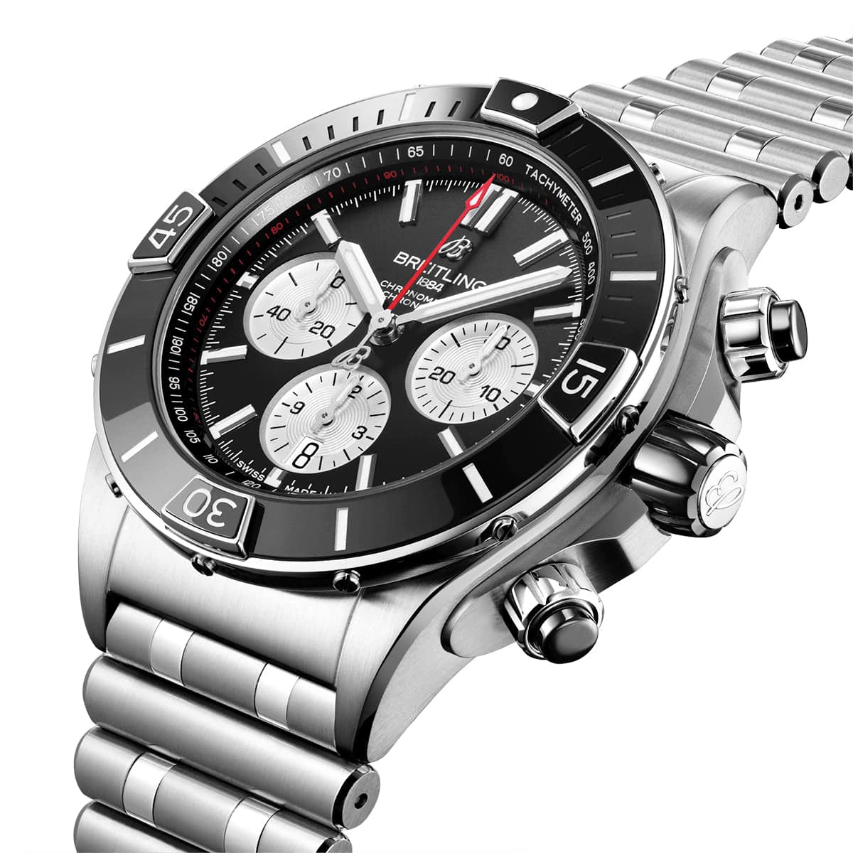 Super Chronomat 44mm Black Dial & Ceramic Bezel Men's Automatic Watch - Image 2