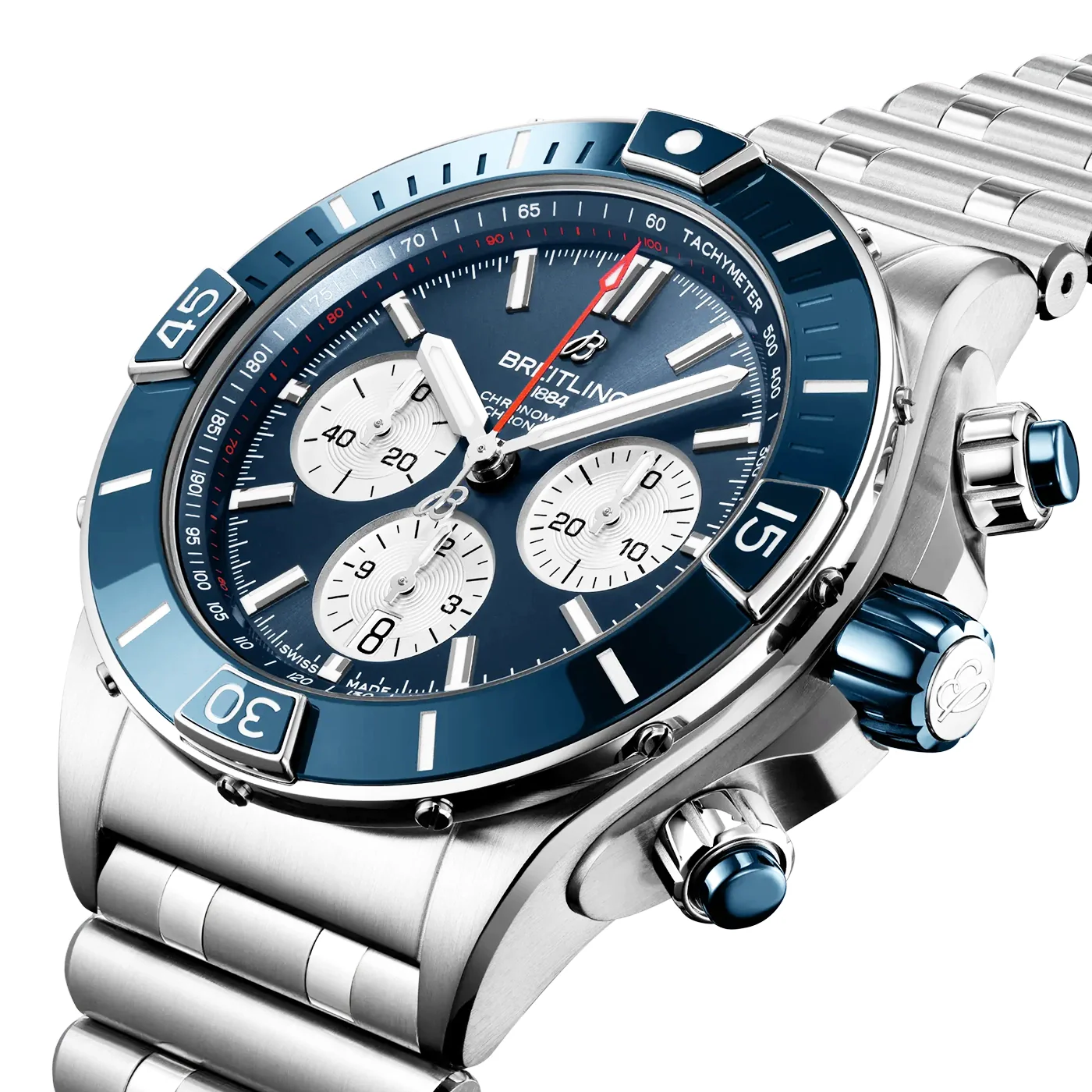 Super Chronomat 44mm Blue Dial & Ceramic Bezel Bracelet Watch - Image 2