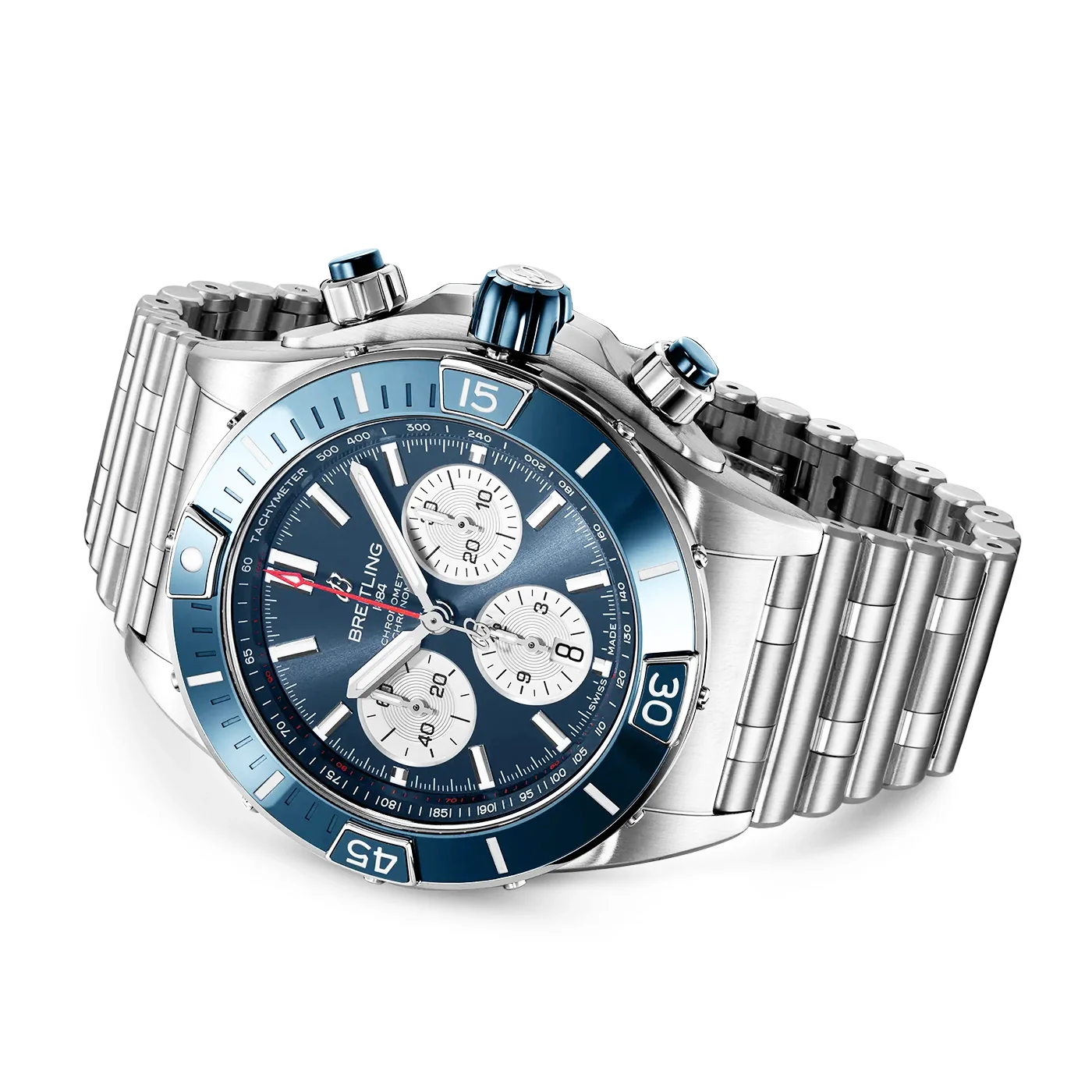Super Chronomat 44mm Blue Dial & Ceramic Bezel Bracelet Watch - Image 3