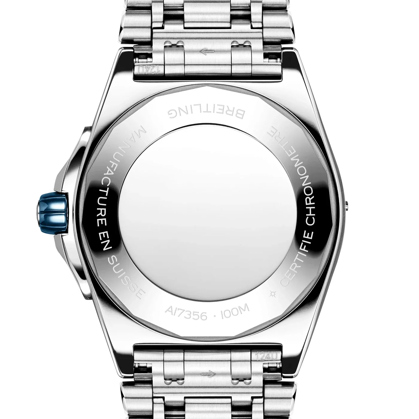 Super Chronomat 38mm Ice Blue Dial Diamond Set Bracelet Watch - Image 4