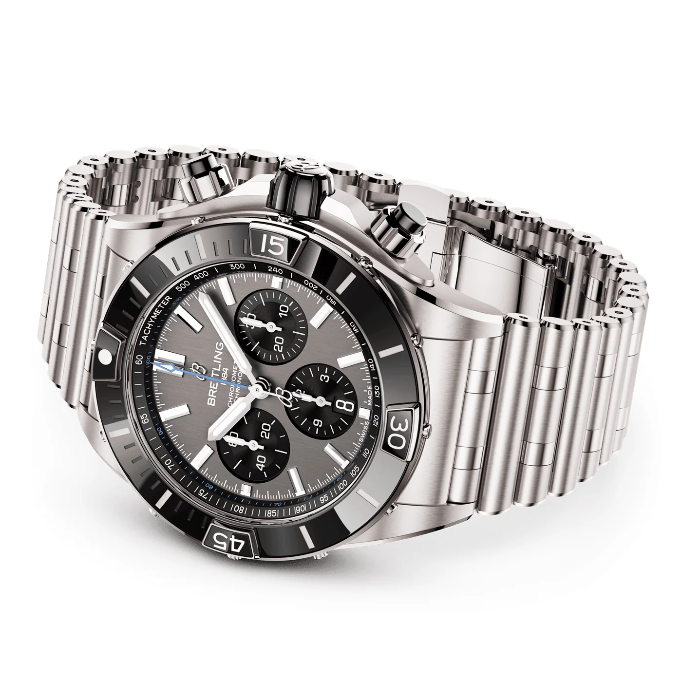 Super Chronomat Titanium 44mm Anthracite/Black Dial Bracelet Watch - Image 2