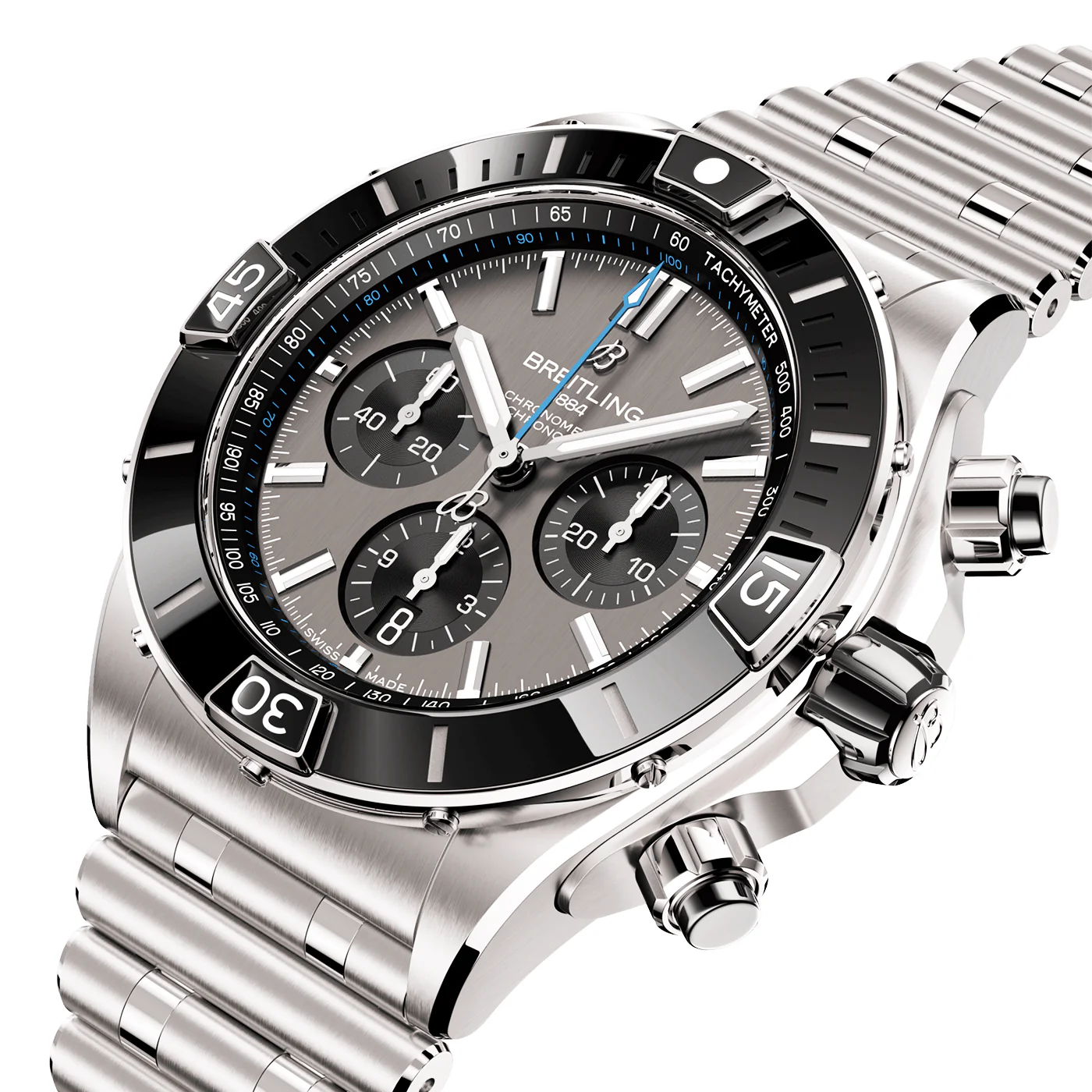 Super Chronomat Titanium 44mm Anthracite/Black Dial Bracelet Watch - Image 4
