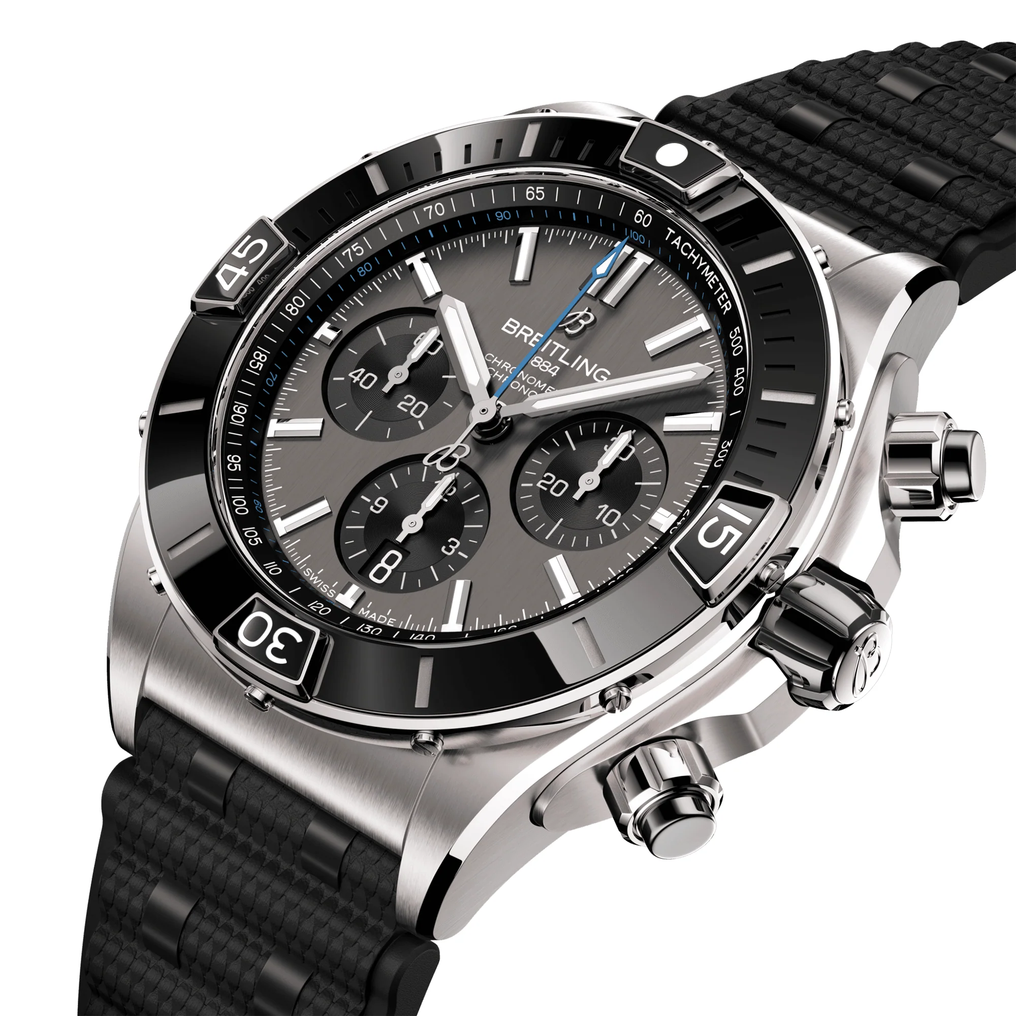 Super Chronomat Titanium 44mm Anthracite/Black Dial Strap Watch - Image 2