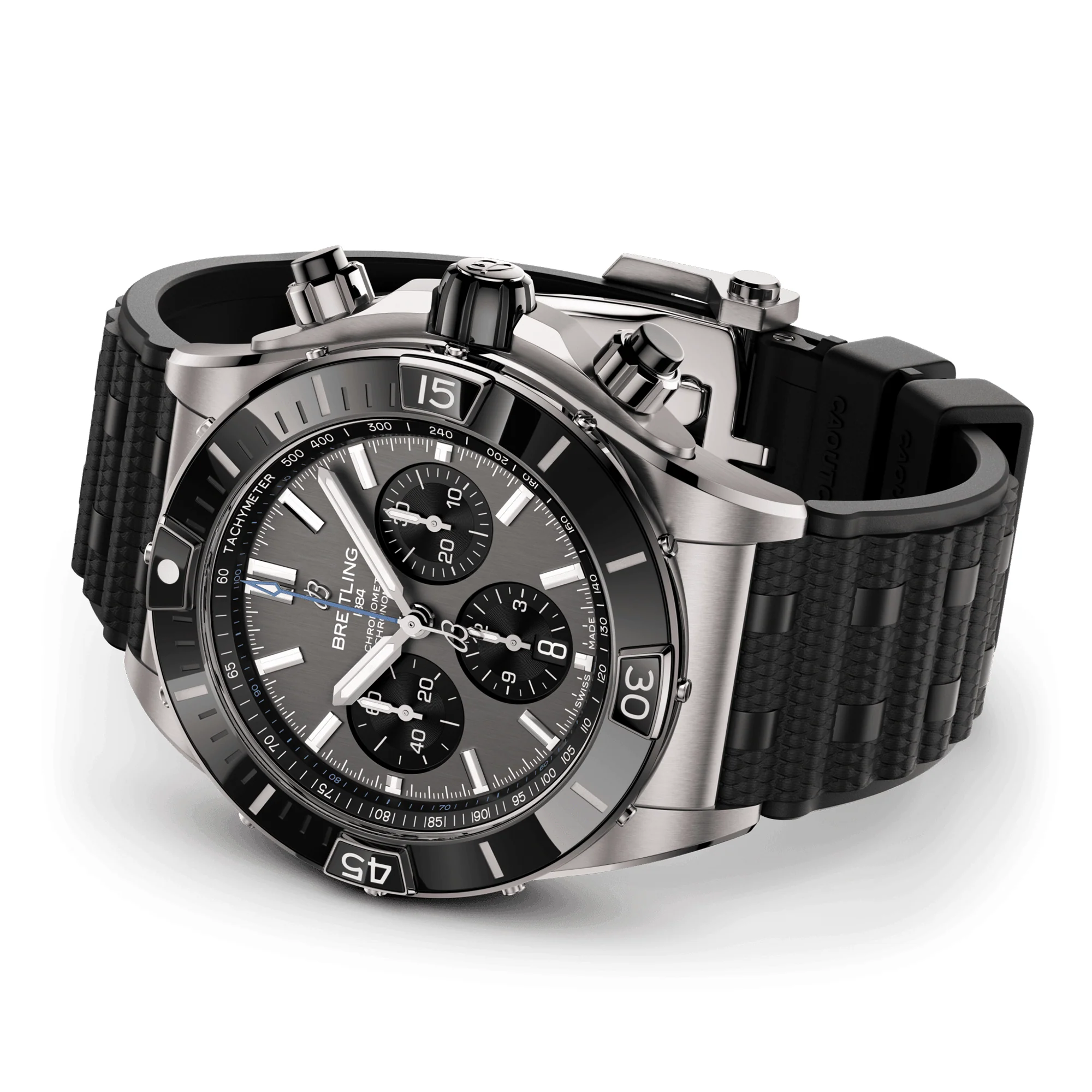 Super Chronomat Titanium 44mm Anthracite/Black Dial Strap Watch - Image 3