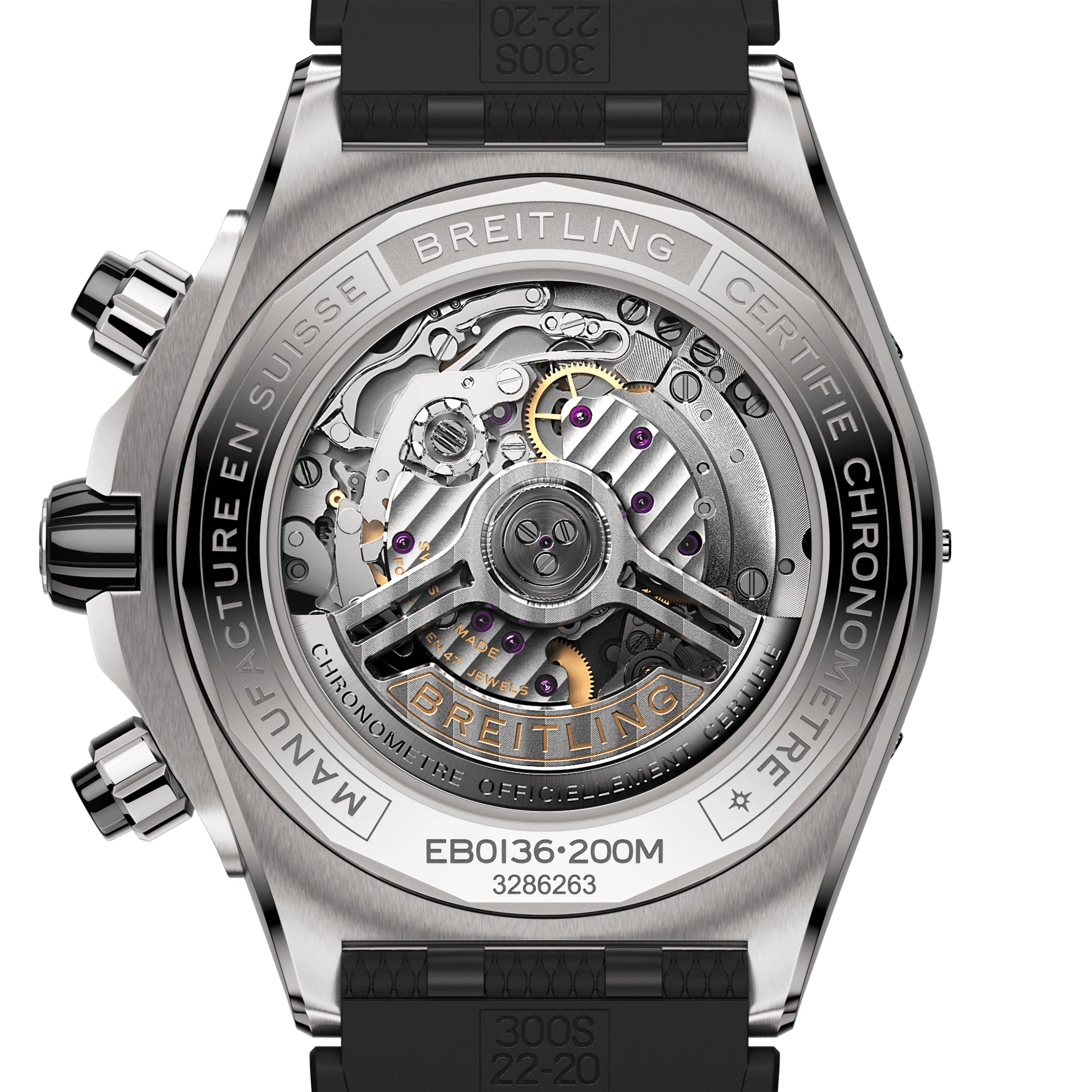 Super Chronomat Titanium 44mm Anthracite/Black Dial Strap Watch - Image 4