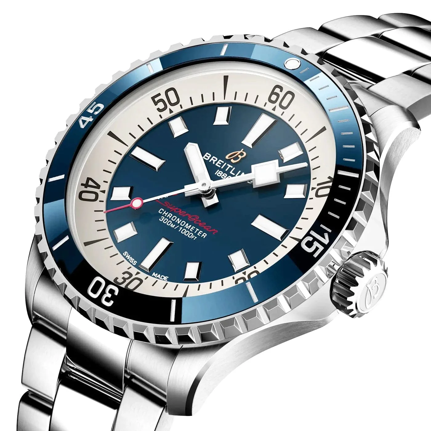 Superocean 42mm Blue Dial Men's Automatic Bracelet Watch - Image 4