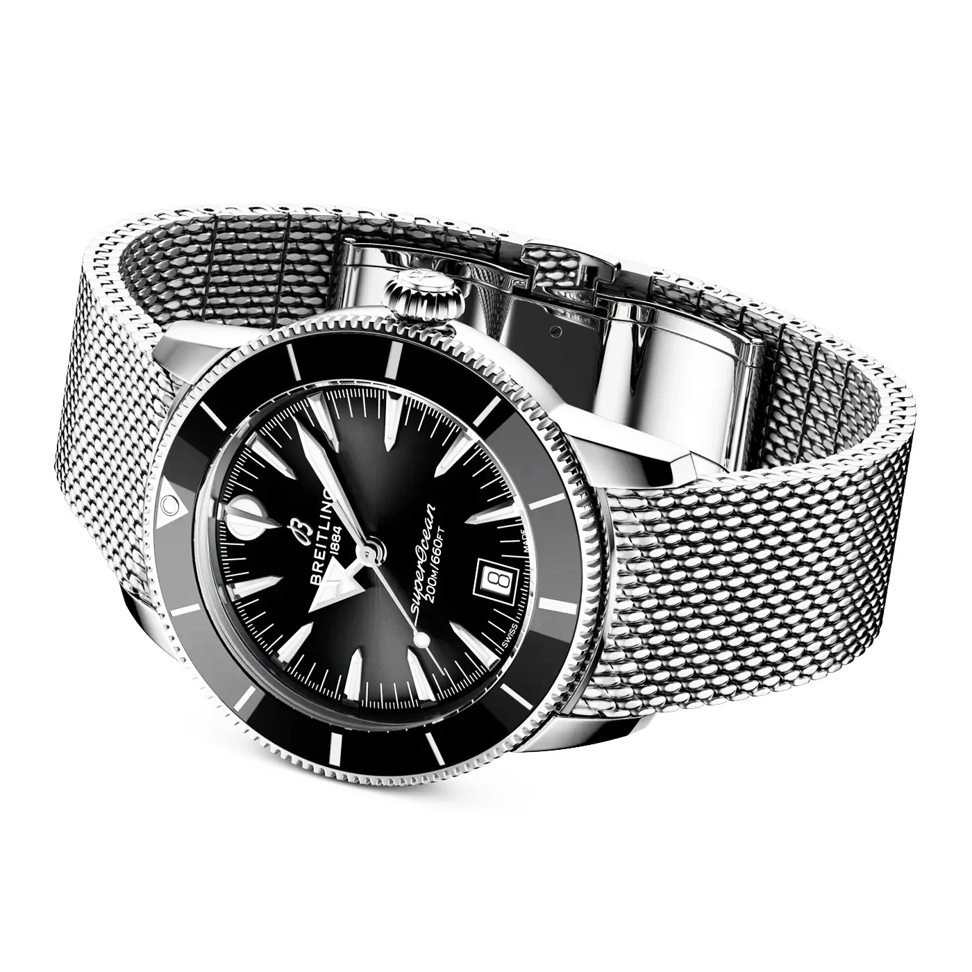 Superocean Heritage B31 40mm Black Dial Bracelet Watch - Image 3
