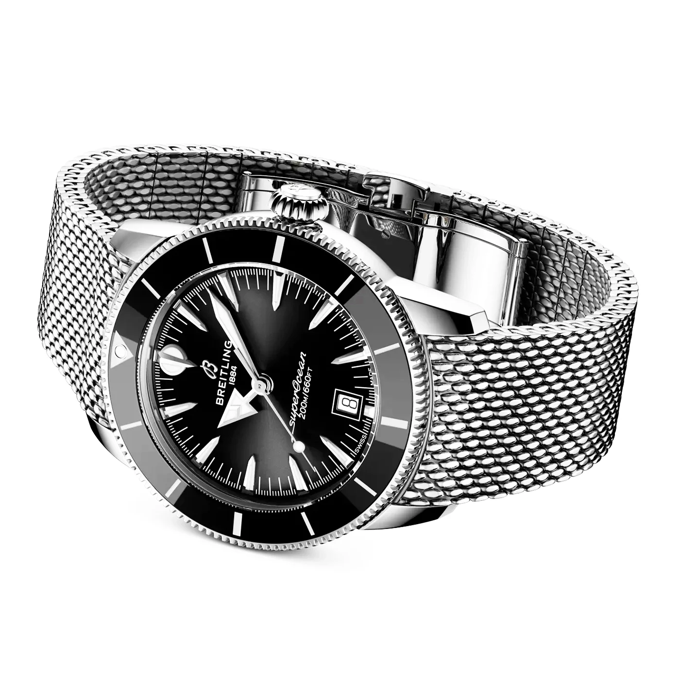 Superocean Heritage B31 42mm Black Dial Bracelet Watch - Image 3