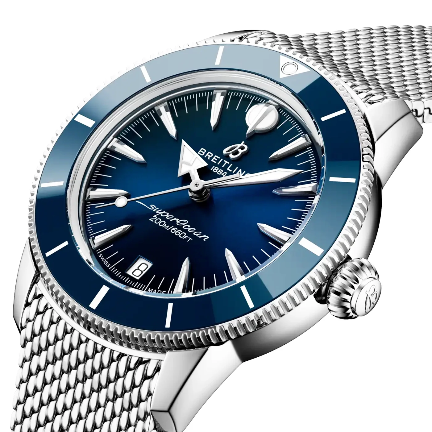Superocean Heritage 36mm Blue Dial Bracelet Watch - Image 2