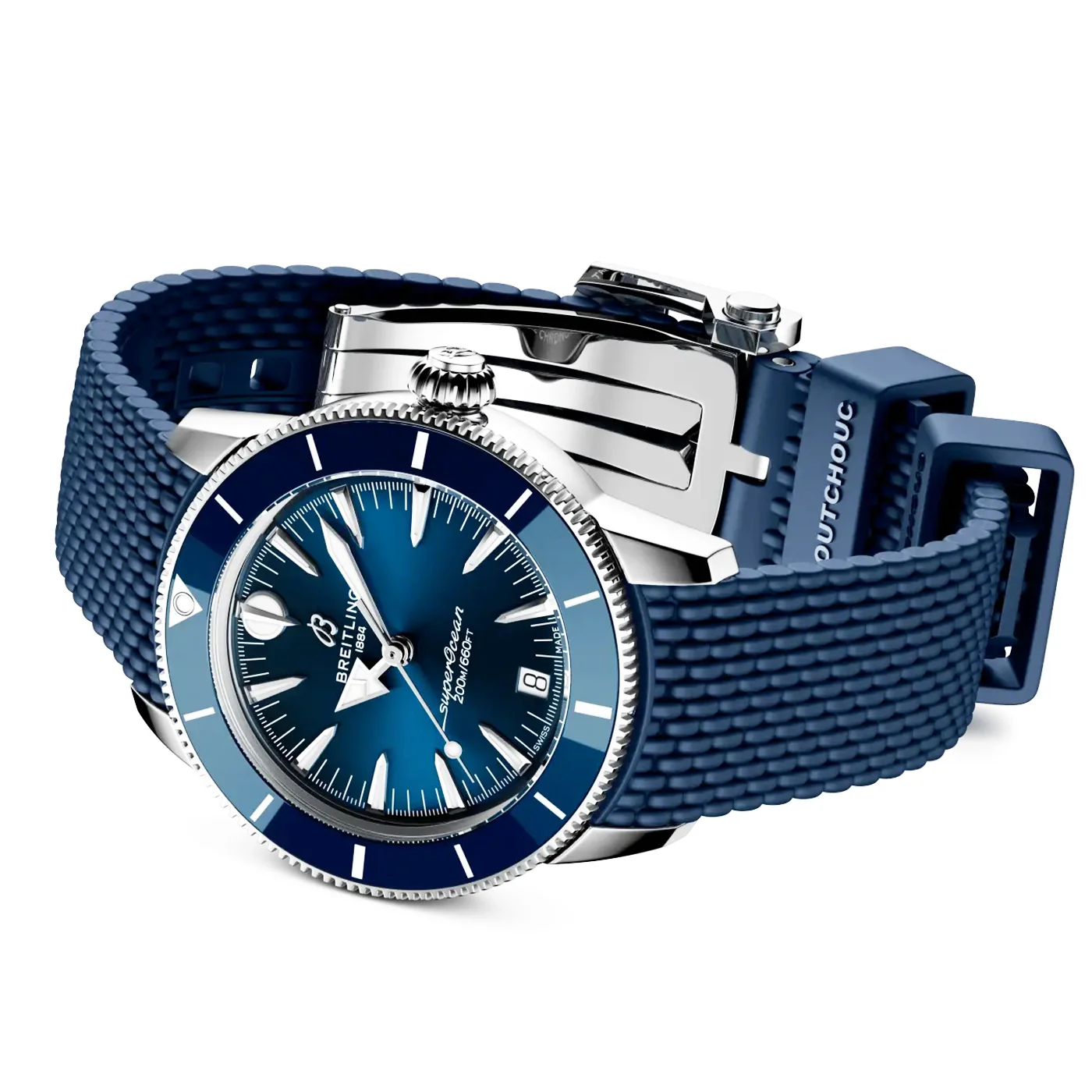 Superocean Heritage 36mm Blue Dial Rubber Strap Watch - Image 3