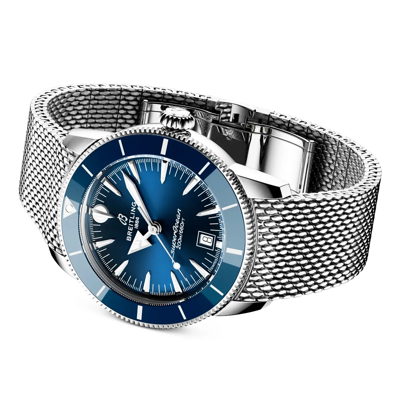 Superocean Heritage B31 42mm Blue Dial Bracelet Watch - Image 3